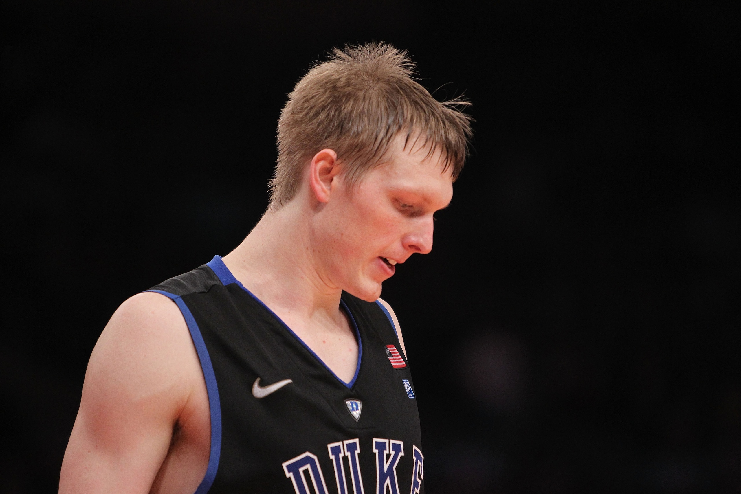 NEW YORK, NY - JANUARY 30: Kyle Singler #12 of the Duke Blue Devils walks down the court against the St. John's Red Storm at Madison Square Garden on January 30, 2011 in New York City. (Photo by Nick Laham/Getty Images) NEW YORK, NY - JANUARY 30: Kyle Singler #12 of the Duke Blue Devils walks down the court against the St. John's Red Storm at Madison Square Garden on January 30, 2011 in New York City. (Photo by Nick Laham/Getty Images)