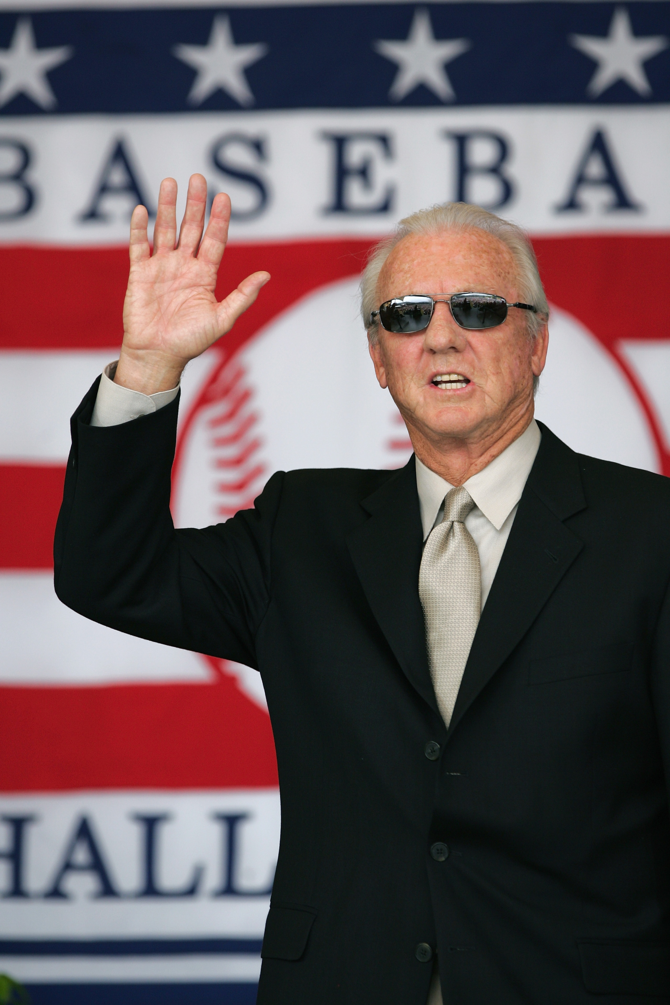 COOPERSTOWN, NY - JULY 31: Hall of Famer Al Kaline attends the Baseball Hall of Fame Induction ceremony on July 31, 2005 at the Clark Sports Complex in Cooperstown, New York.  (Photo by Ezra Shaw/Getty Images)