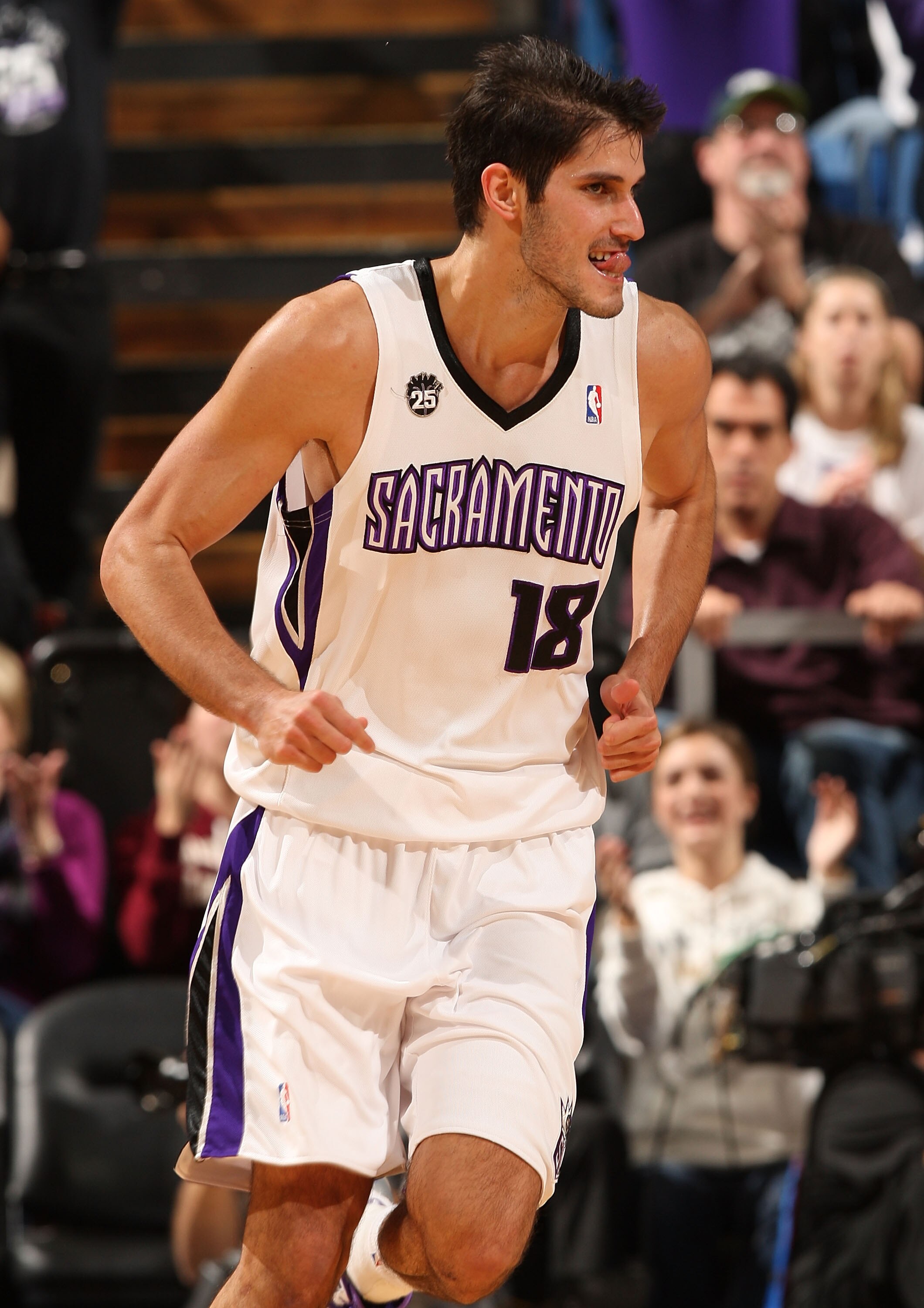 SACRAMENTO, CA - DECEMBER 23: Omri Casspi #18 of the Sacramento Kings celebrates after hitting a shot against the Cleveland Cavaliers during an NBA game at ARCO Arena on December 23, 2009 in Sacramento, California. NOTE TO USER: User expressly acknowled SACRAMENTO, CA - DECEMBER 23: Omri Casspi #18 of the Sacramento Kings celebrates after hitting a shot against the Cleveland Cavaliers during an NBA game at ARCO Arena on December 23, 2009 in Sacramento, California. NOTE TO USER: User expressly acknowled