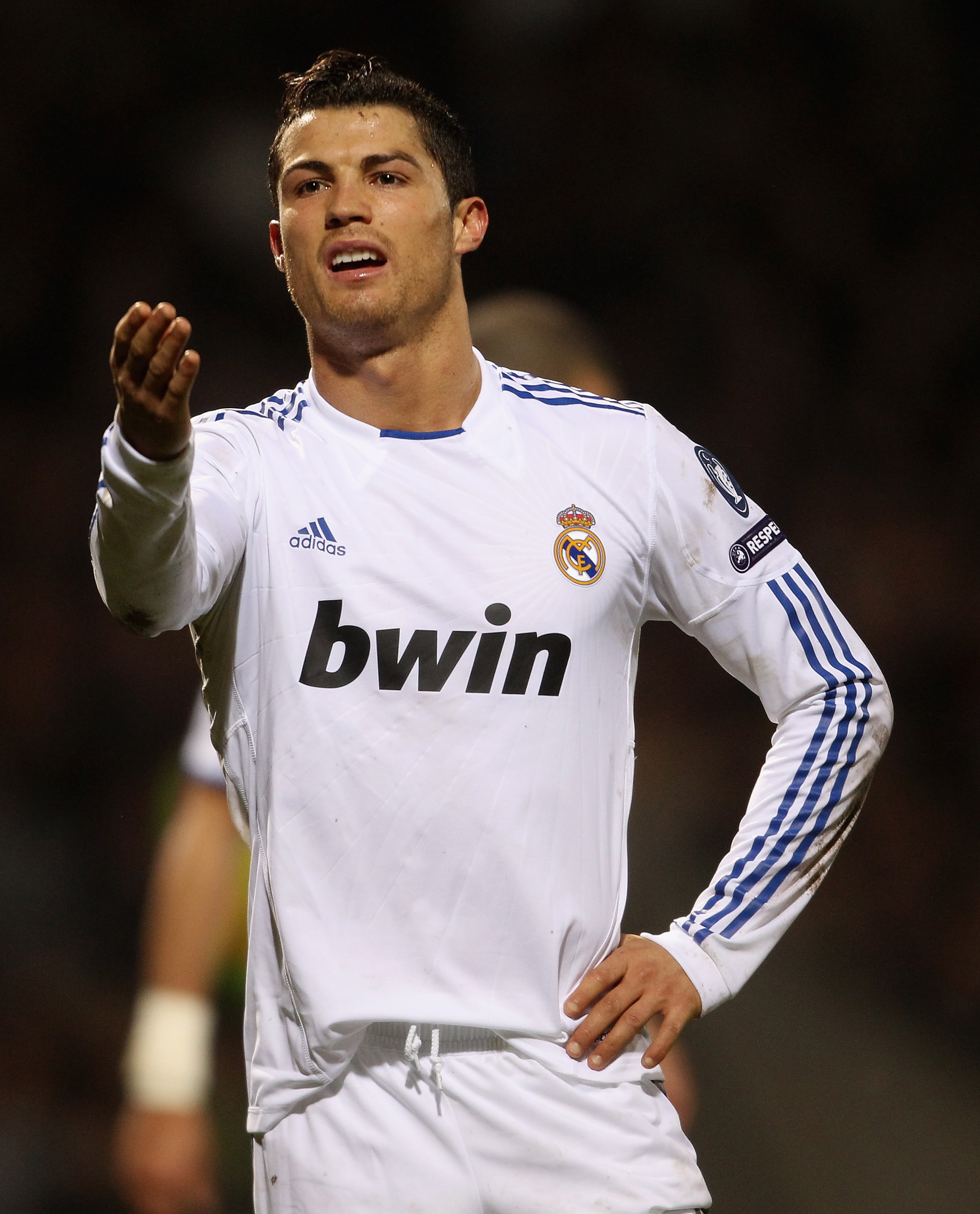 LYON, FRANCE - FEBRUARY 22:  Cristiano Ronlado of Real Madrid looks dejected during the Champions League match between Lyon and Real Madrid at Stade Gerland on February 22, 2011 in Lyon, France.  (Photo by Scott Heavey/Getty Images)