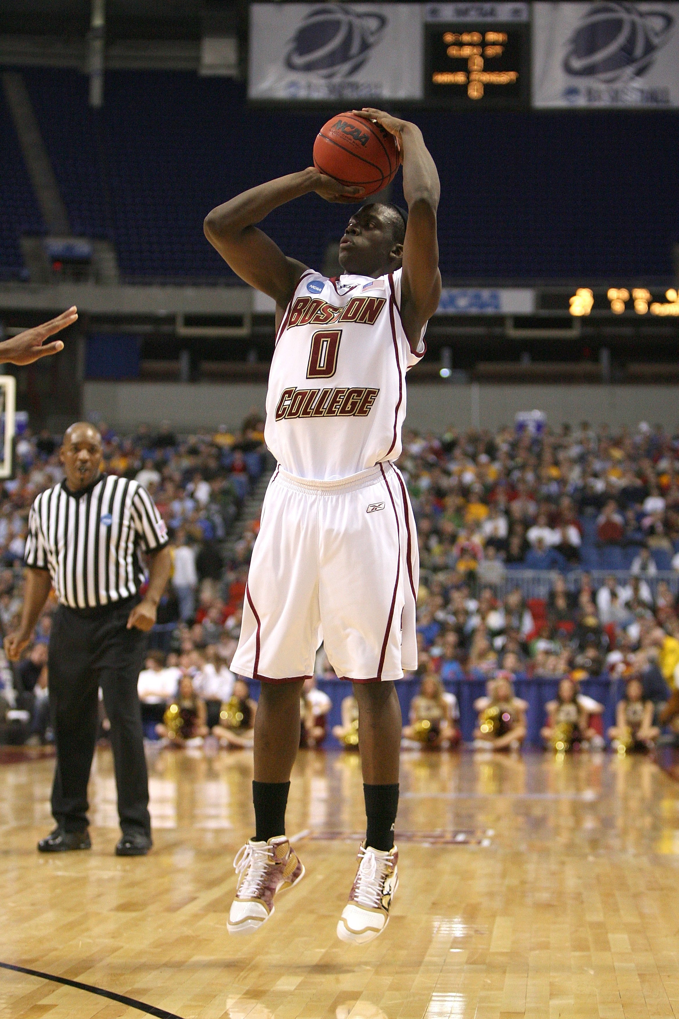 MINNEAPOLIS - MARCH 20:  Reggie Jackson #0 of the Boston College Eagles attempts a shot against the USC Trojans during the first round of the NCAA Division I Men's Basketball Tournament at the Hubert H. Humphrey Metrodome on March 20, 2009 in Minneapolis,