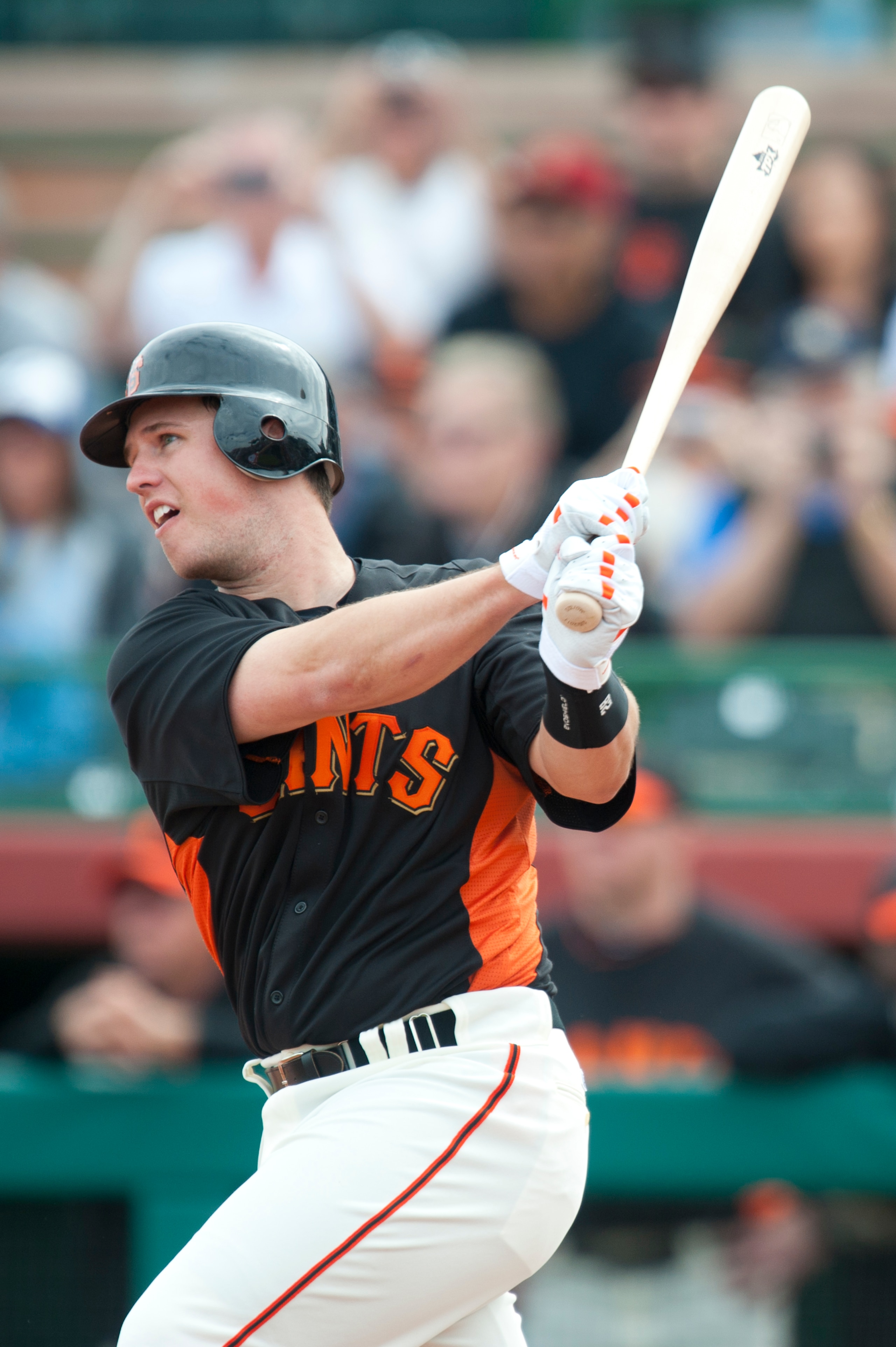 SCOTTSDALE, AZ - FEBRUARY 25: Buster Posey #28 of the San Francisco Giants bats during a spring training game against the Arizona Diamondbacks at Scottsdale Stadium on February 25, 2011 in Scottsdale, Arizona. (Photo by Rob Tringali/Getty Images) SCOTTSDALE, AZ - FEBRUARY 25: Buster Posey #28 of the San Francisco Giants bats during a spring training game against the Arizona Diamondbacks at Scottsdale Stadium on February 25, 2011 in Scottsdale, Arizona. (Photo by Rob Tringali/Getty Images)