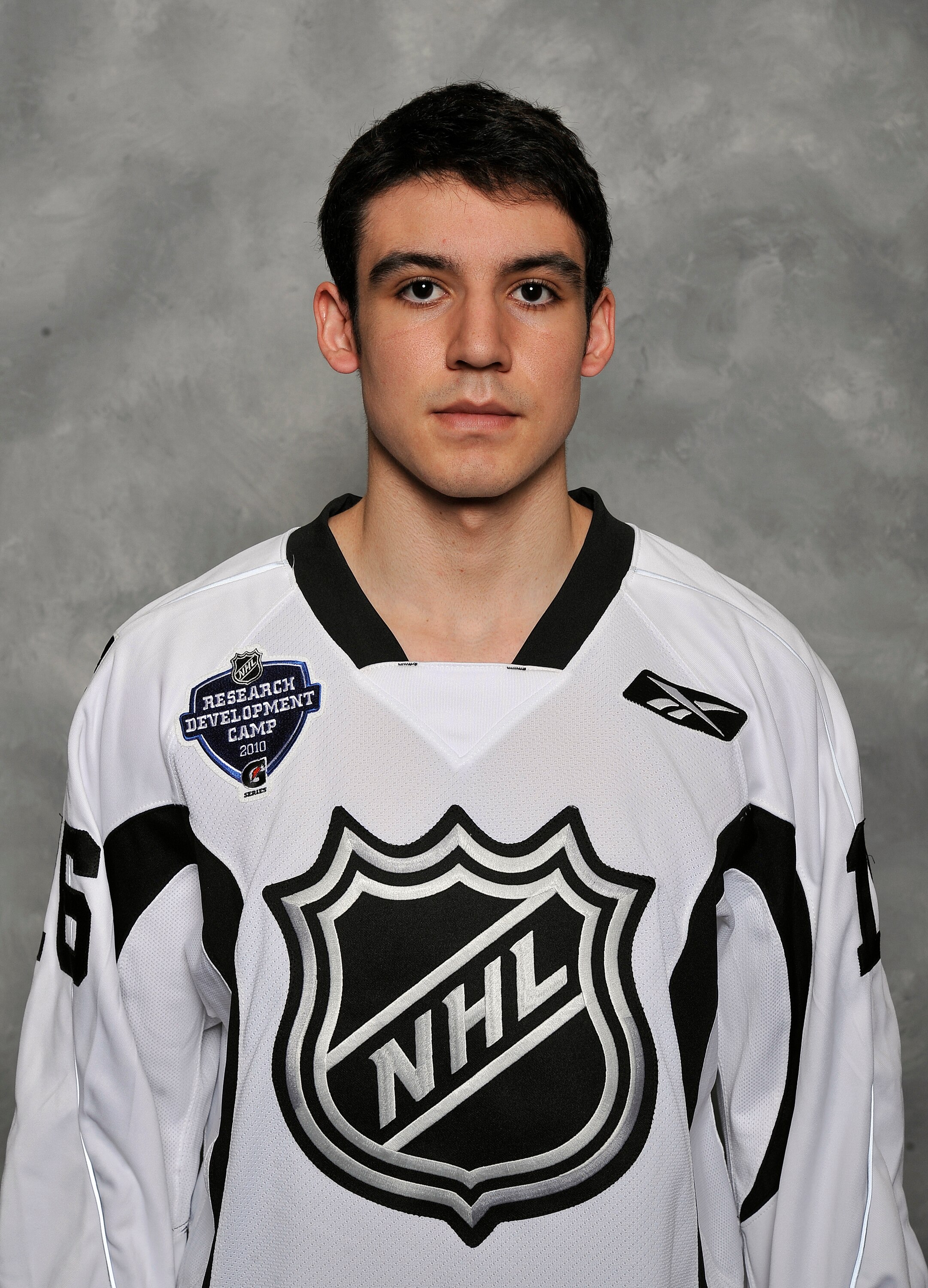 TORONTO - AUGUST 17: Matthew Nieto poses for a portrait during the 2010 NHL Research, development and orientation camp at the Mastercard Centre for Hockey Excellence August 17, 2010 in Toronto, Ontario, Canada. (Photo by Graig Abel/Getty Images)