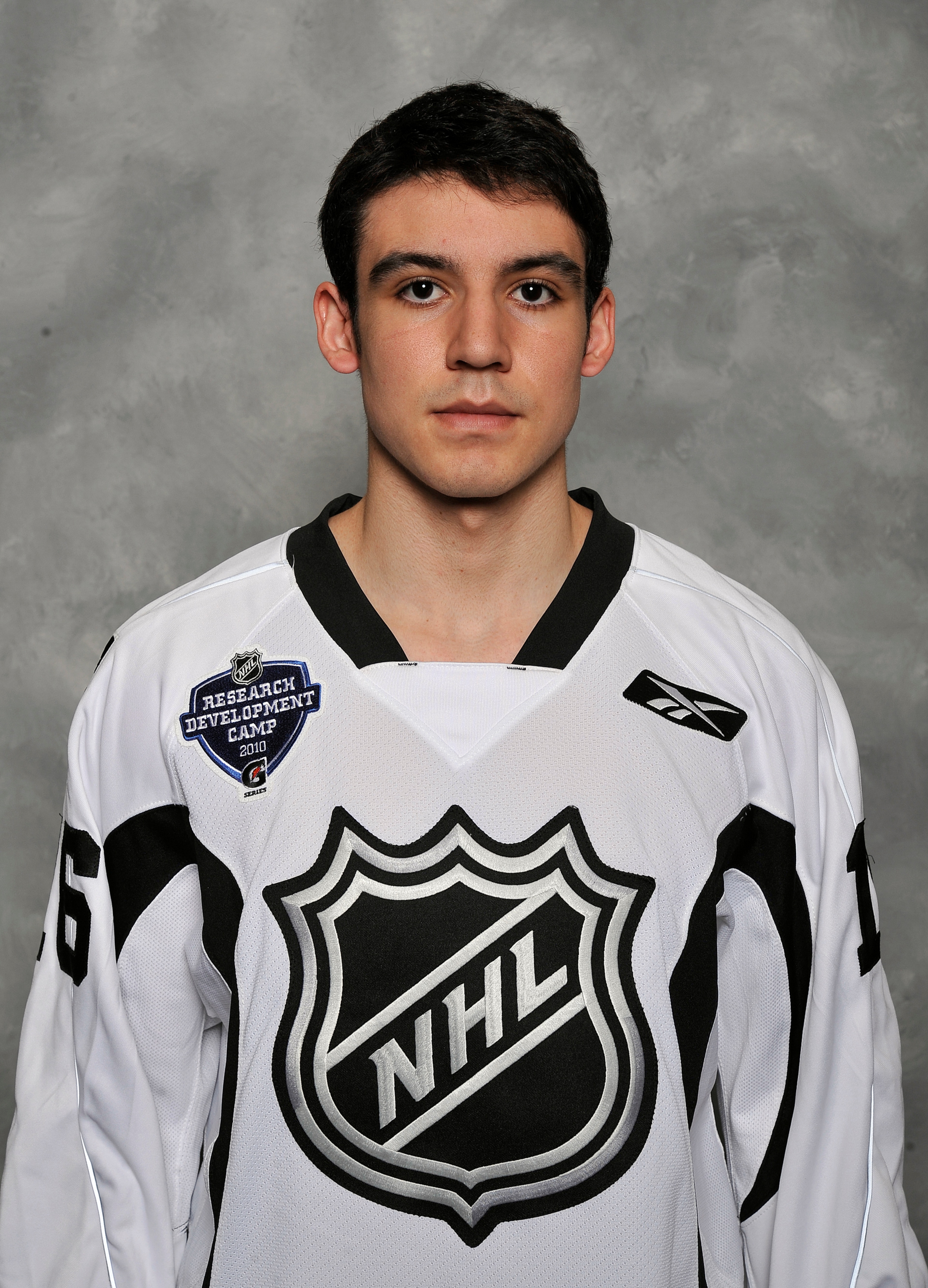 TORONTO - AUGUST 17: Matthew Nieto poses for a portrait during the 2010 NHL Research, development and orientation camp at the Mastercard Centre for Hockey Excellence August 17, 2010 in Toronto, Ontario, Canada. (Photo by Graig Abel/Getty Images)