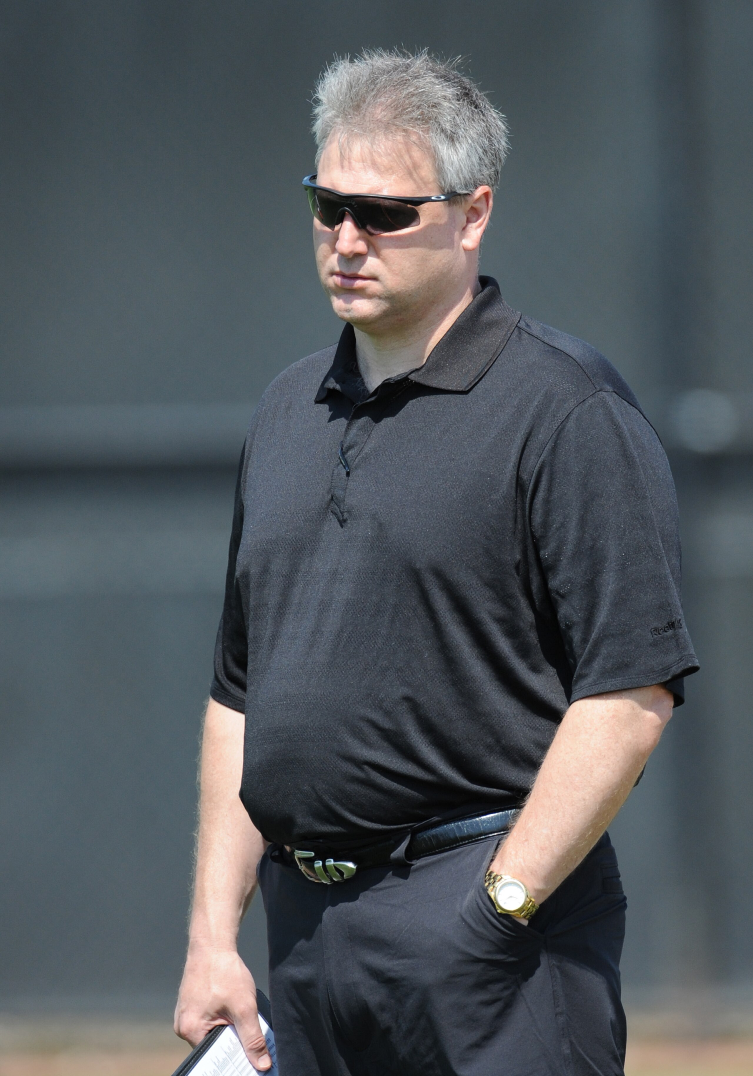 JACKSONVILLE, FL - MAY 1:  General manager Gene Smith of the Jacksonville Jaguars watches play May 1, 2009 at a team minicamp near Jacksonville Municipal Stadium in Jacksonville, Florida.  (Photo by Al Messerschmidt/Getty Images)
