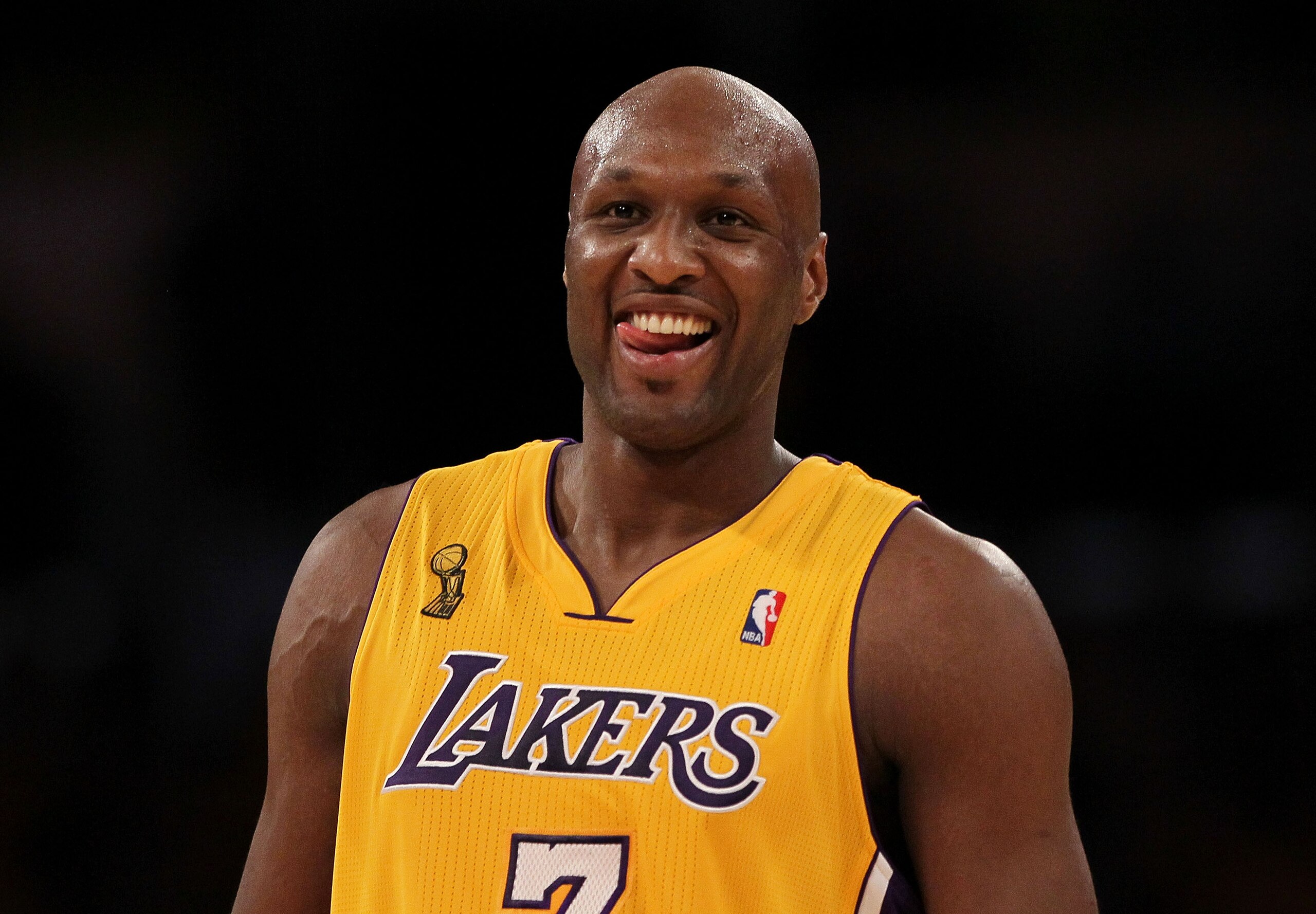 LOS ANGELES, CA - OCTOBER 26:  Lamar Odom #7 of the Los Angeles Lakers looks on against the Houston Rockets during their opening night game at Staples Center on October 26, 2010 in Los Angeles, California. NOTE TO USER: User expressly acknowledges and agr