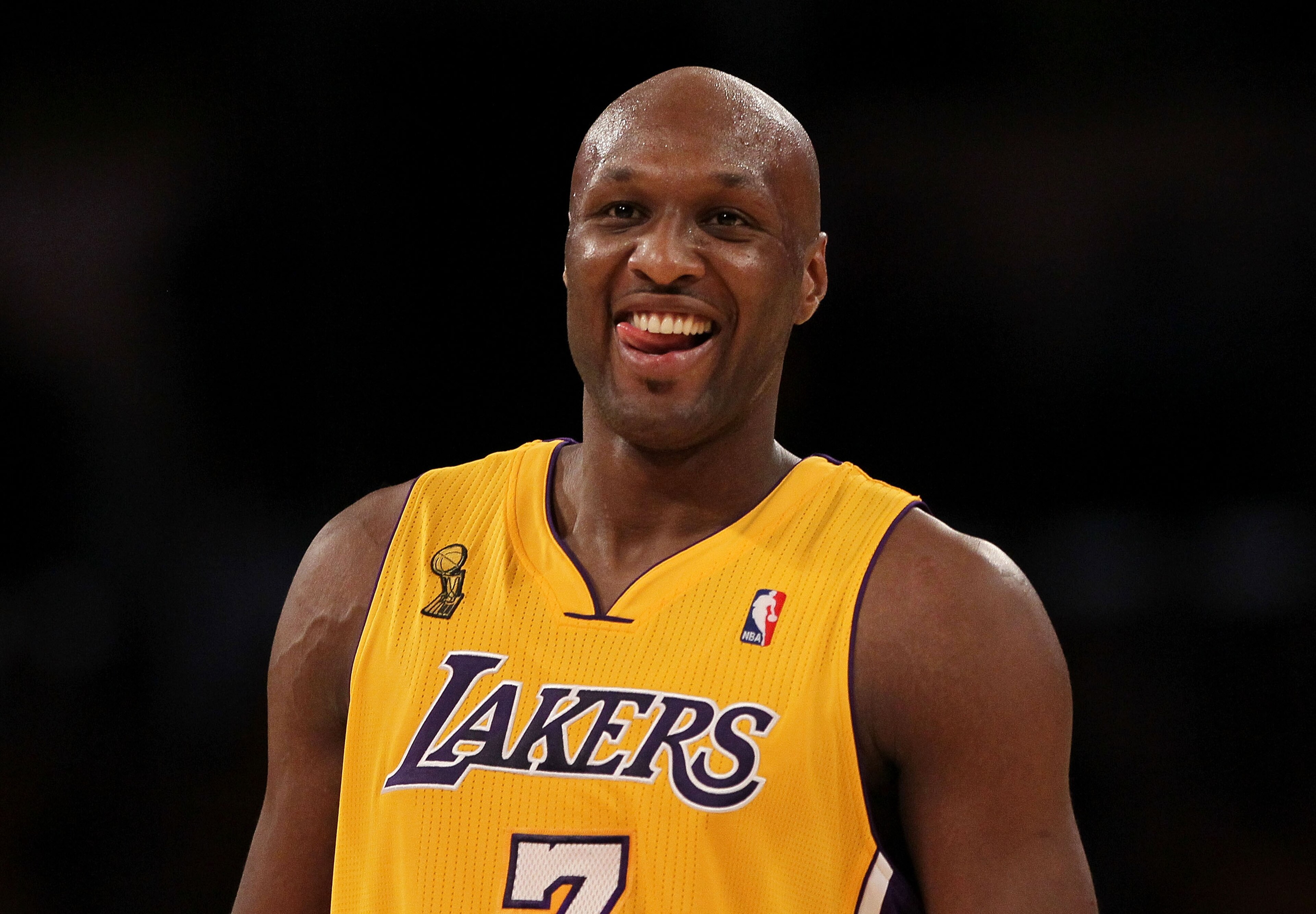 LOS ANGELES, CA - OCTOBER 26: Lamar Odom #7 of the Los Angeles Lakers looks on against the Houston Rockets during their opening night game at Staples Center on October 26, 2010 in Los Angeles, California. NOTE TO USER: User expressly acknowledges and agr LOS ANGELES, CA - OCTOBER 26: Lamar Odom #7 of the Los Angeles Lakers looks on against the Houston Rockets during their opening night game at Staples Center on October 26, 2010 in Los Angeles, California. NOTE TO USER: User expressly acknowledges and agr