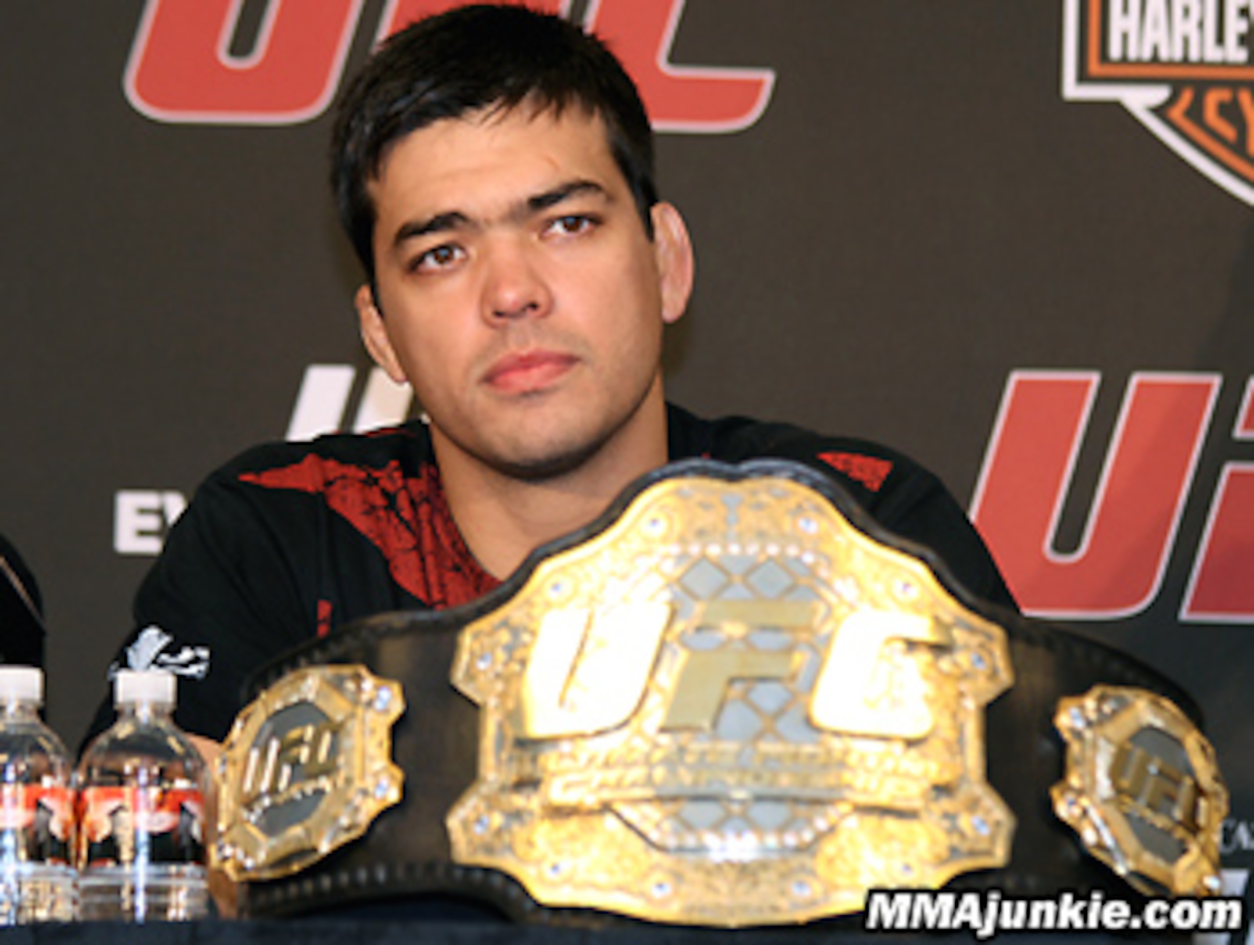 Lyoto Machida with the light heavyweight belt