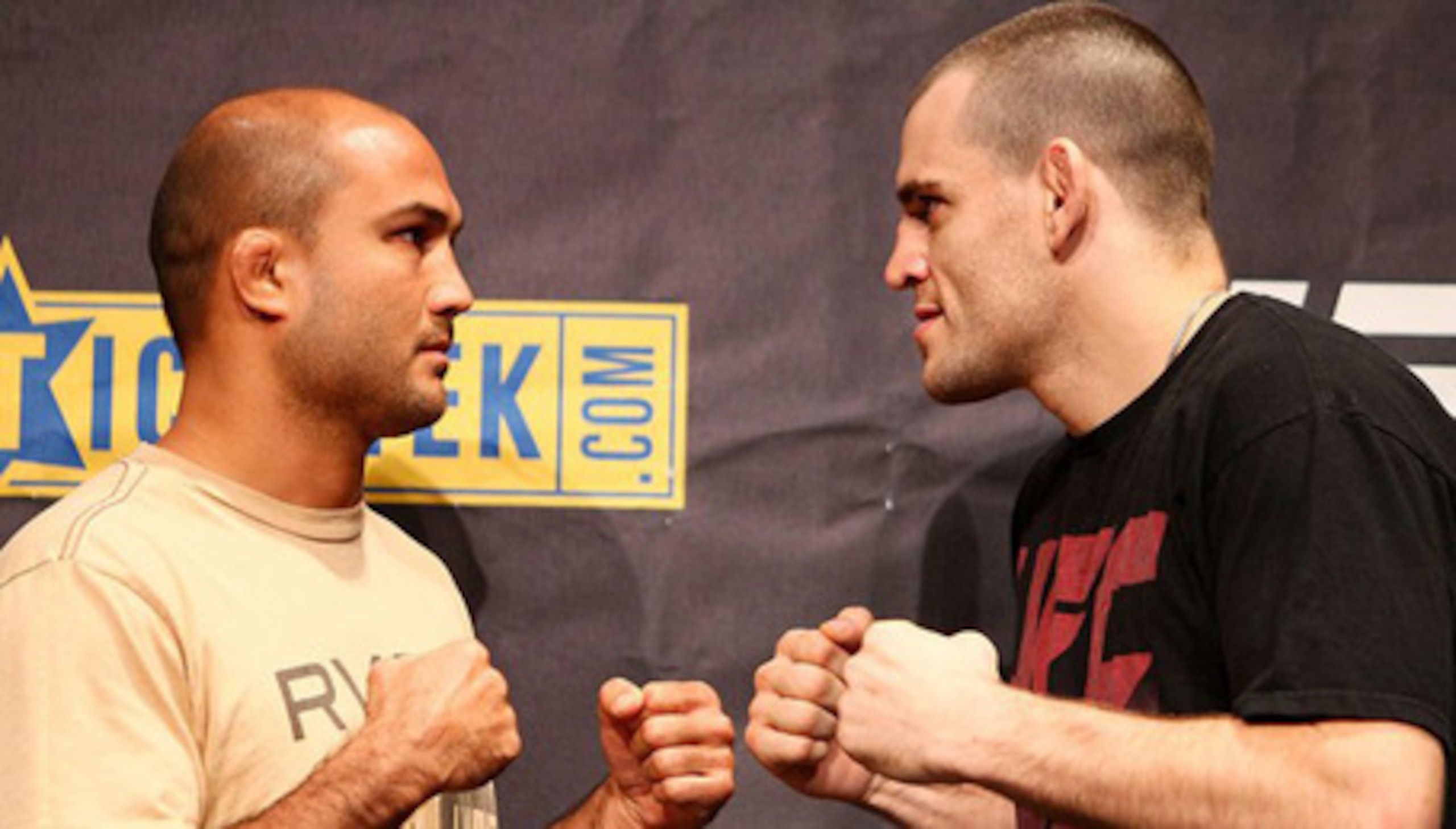 BJ Penn and Jon Fitch before their first fight