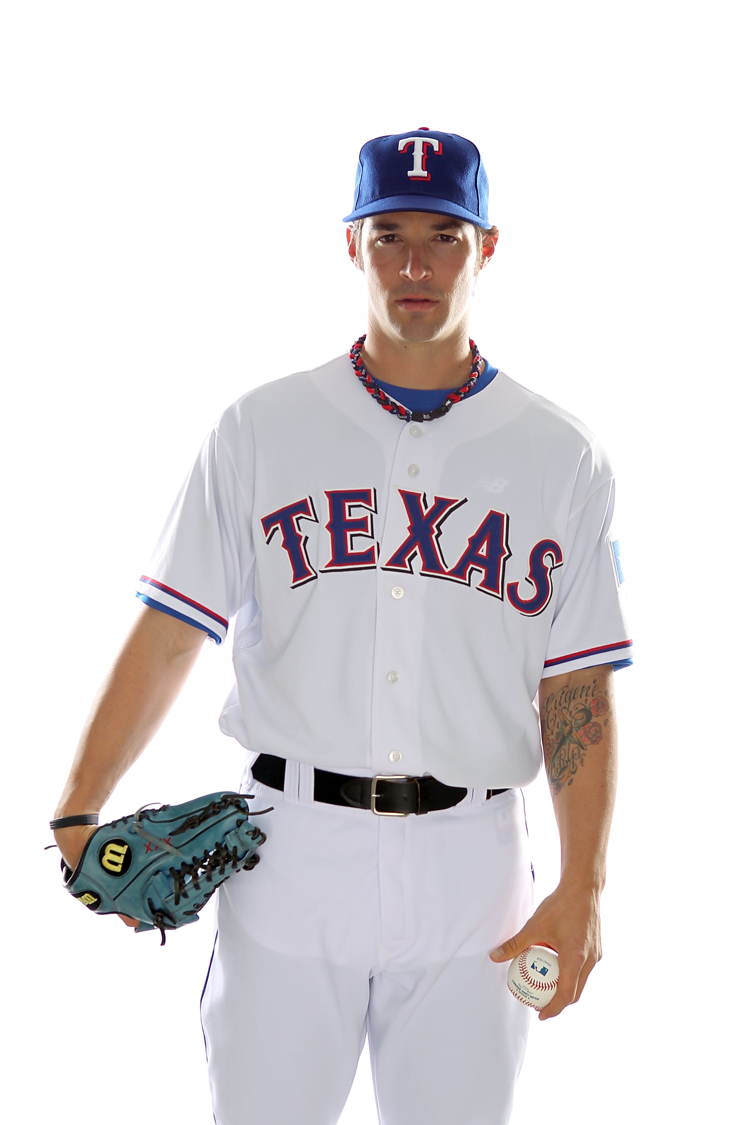 SURPRISE, AZ - FEBRUARY 25:  C. J. Wilson #36 of the Texas Rangers poses for a portrait during Spring Training Media Day on February 25, 2011 at Surprise Stadium in Surprise, Arizona.  (Photo by Jonathan Ferrey/Getty Images)