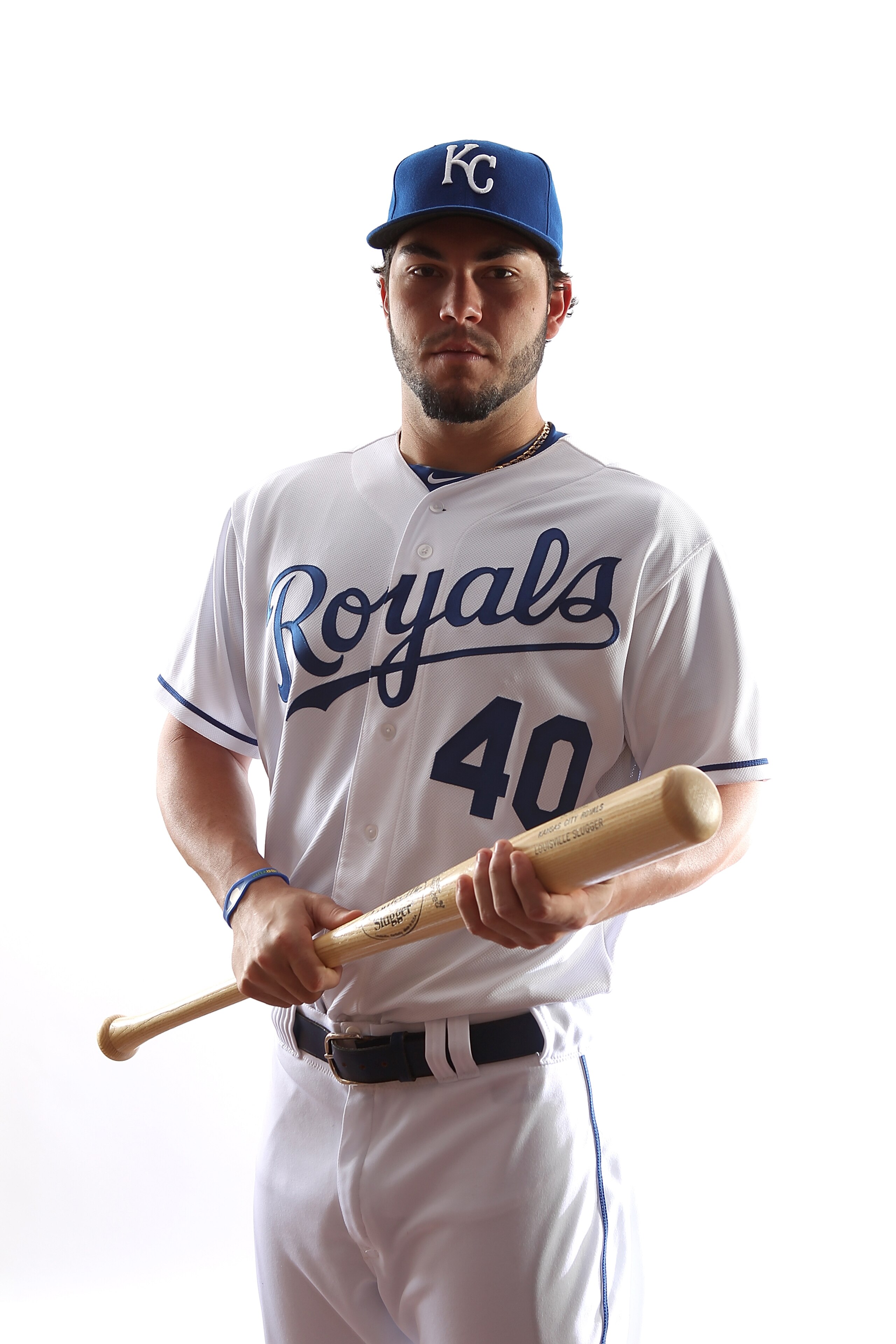 SURPRISE, AZ - FEBRUARY 23:  Eric Hosmer #40 of the Kansas City Royals poses for a portrait during Spring Training Media Day on February 23, 2011 at Surprise Stadium in Surprise, Arizona..  (Photo by Jonathan Ferrey/Getty Images)