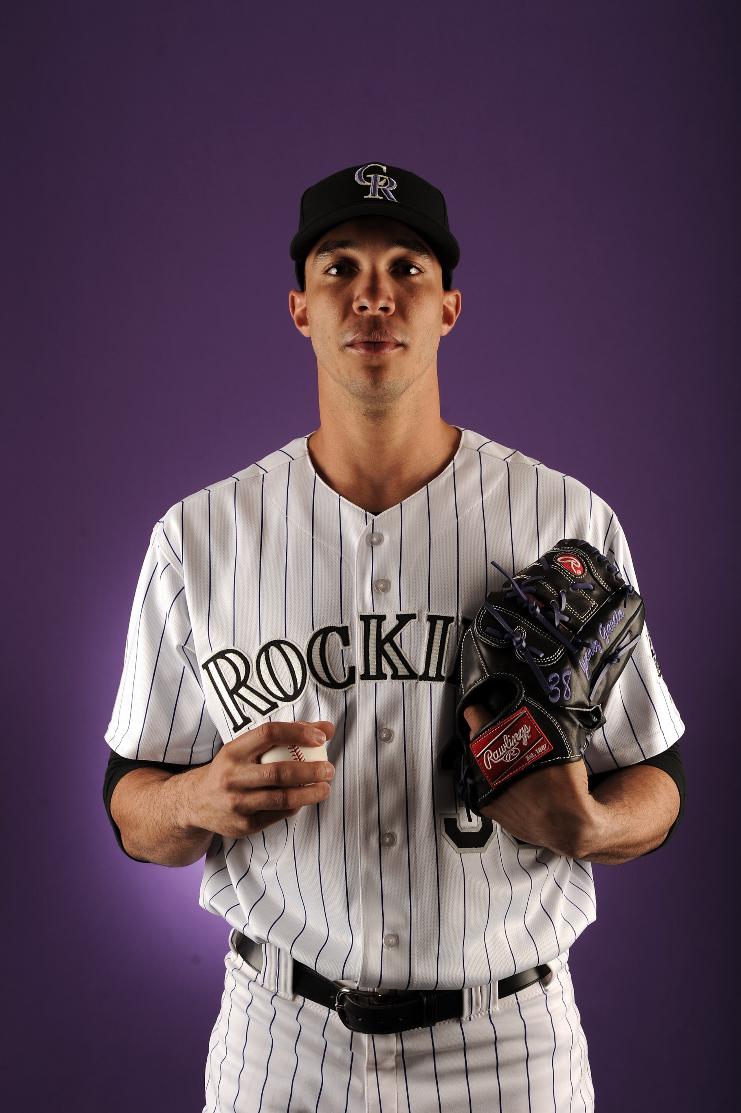 SCOTTSDALE, AZ - FEBRUARY 24:  Ubaldo Jimenez #38 of the Colorado Rockies poses for a portrait during photo day at the Salt River Fields at Talking Stick on February 24, 2011 in Scottsdale, Arizona.  (Photo by Harry How/Getty Images)