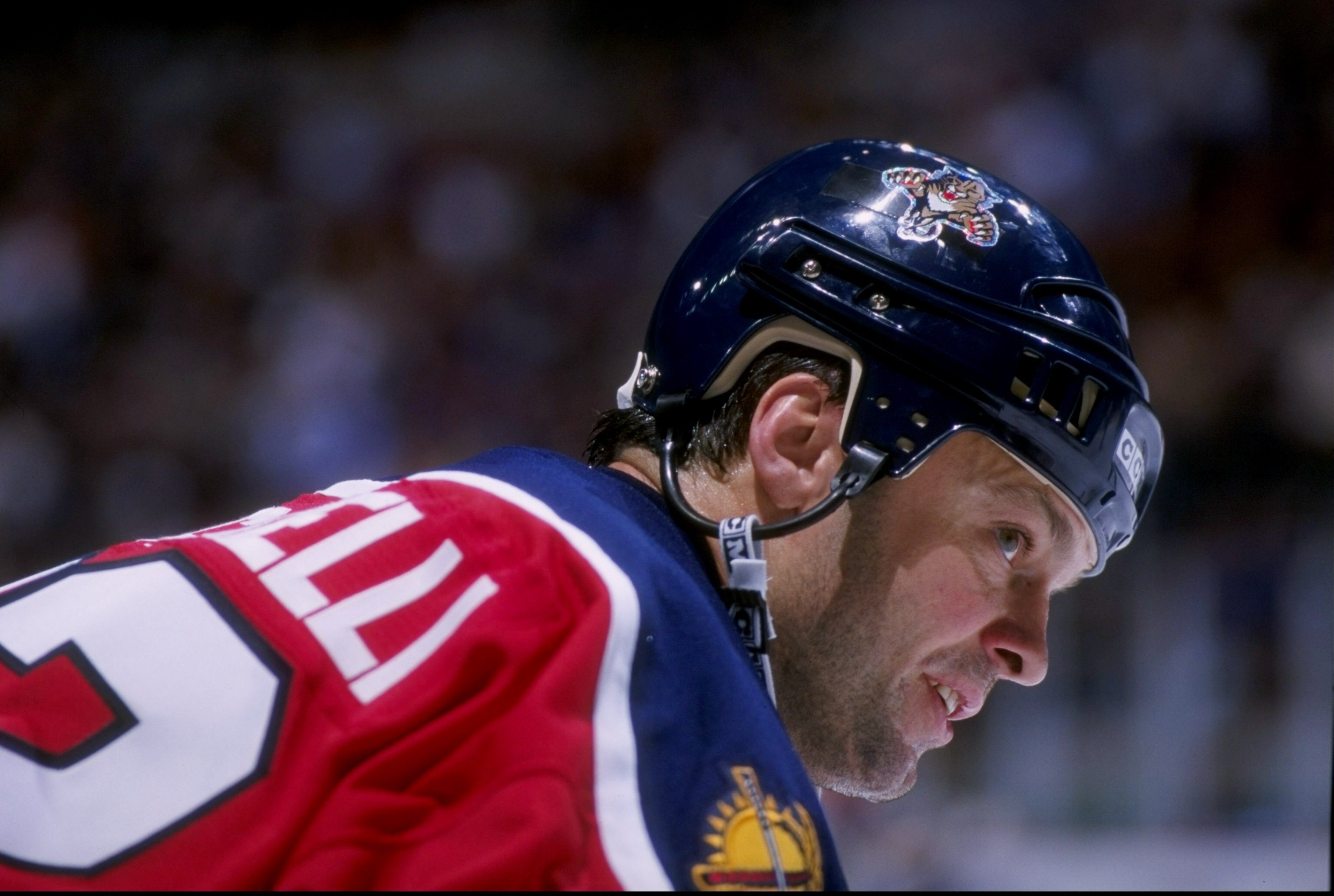 21 Jan 1998:  Rightwinger Dino Ciccarelli of the Florida Panthers looks on during a game against the Anaheim Mighty Ducks at Arrowhead Pond in Anaheim, California.  The Ducks won the game, 8-3. Mandatory Credit: Elsa Hasch  /Allsport