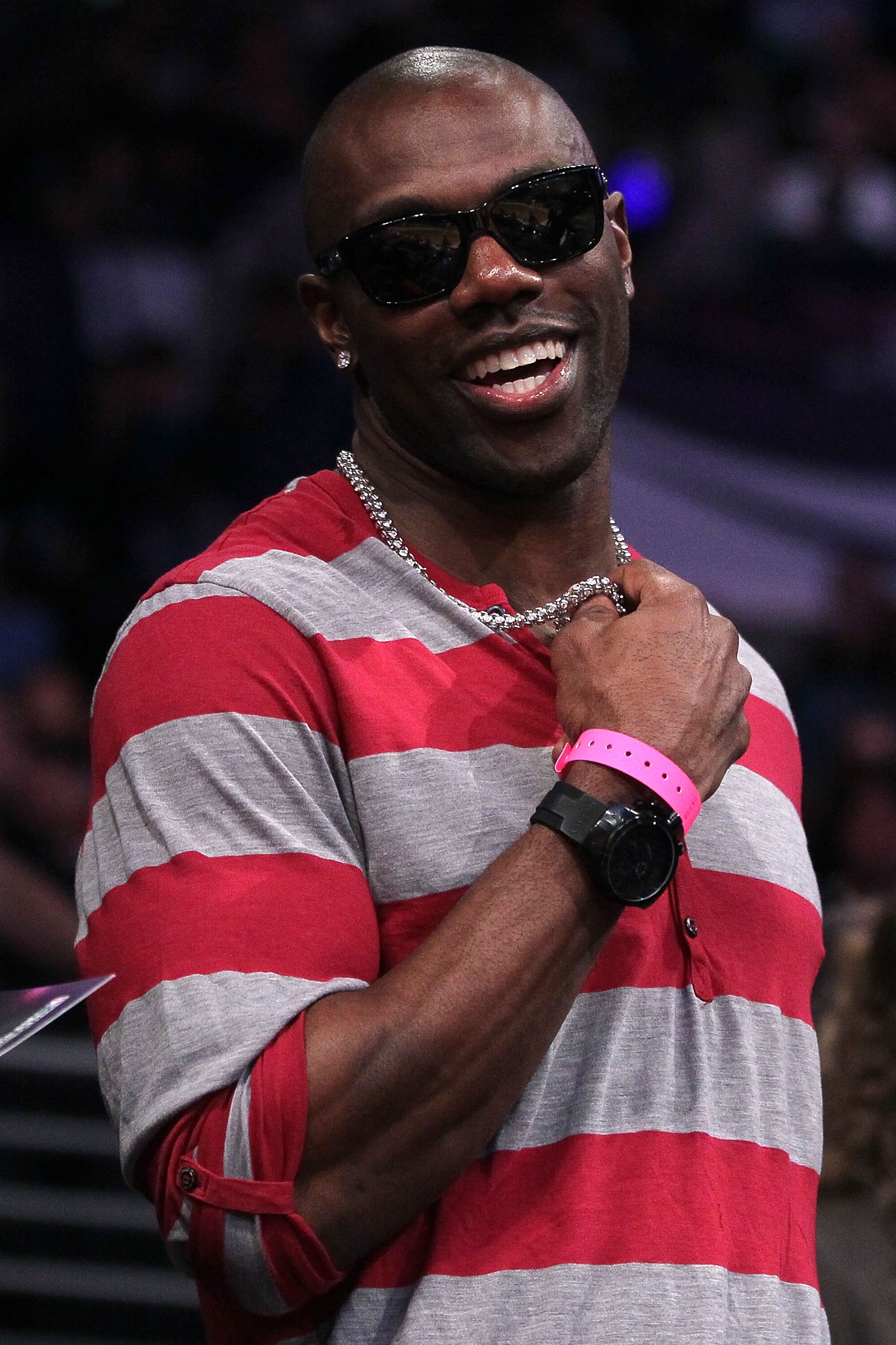 LOS ANGELES, CA - FEBRUARY 19:  NFL player Terrell Owens attends NBA All-Star Saturday night presented by State Farm at Staples Center on February 19, 2011 in Los Angeles, California.  (Photo by Kevork Djansezian/Getty Images)
