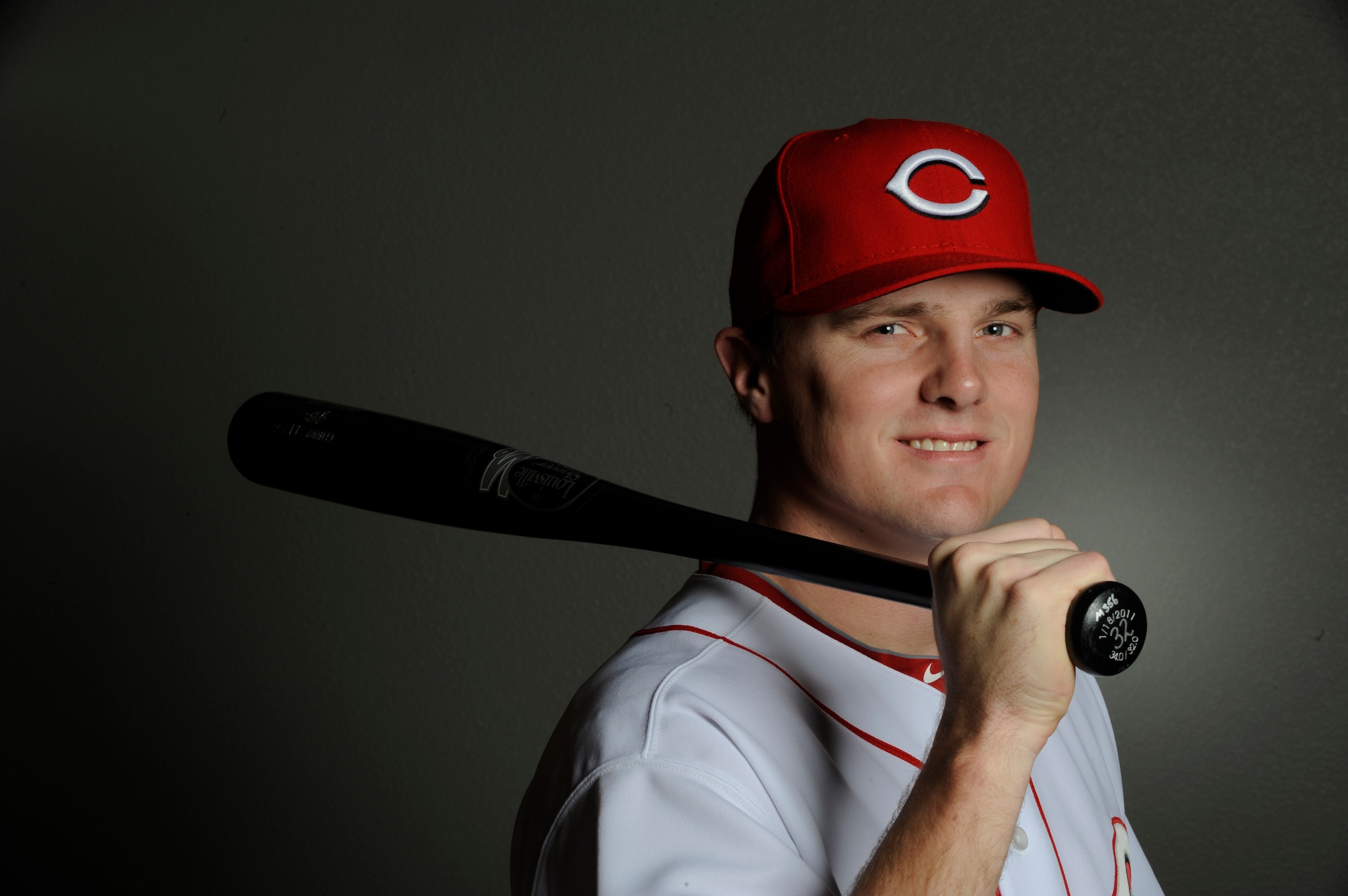 GOODYEAR, AZ - FEBRUARY 20: Jay Bruce #32 of the Cincinnati Reds poses during the Cincinnati Reds photo day at the Cincinnati Reds Spring Training Complex on February 20, 2011 in Goodyear, Arizona. (Photo by Rob Tringali/Getty Images)