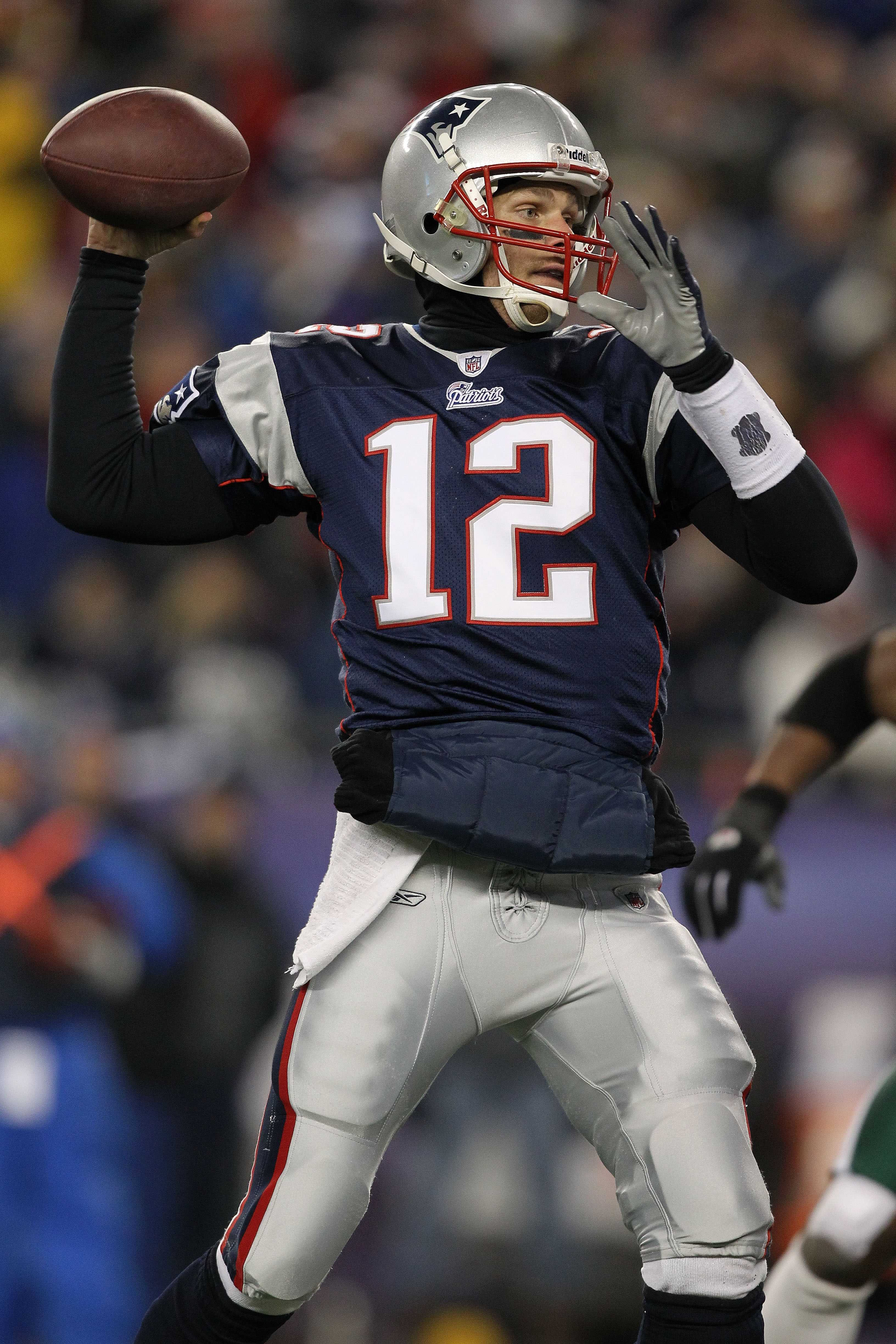 Baltimore Ravens Ricky Williams runs the ball in the second quarter against  the New England Patriots in the AFC Championship Game at Gillette Stadium  in Foxboro Massachusetts on January 22, 2012. The