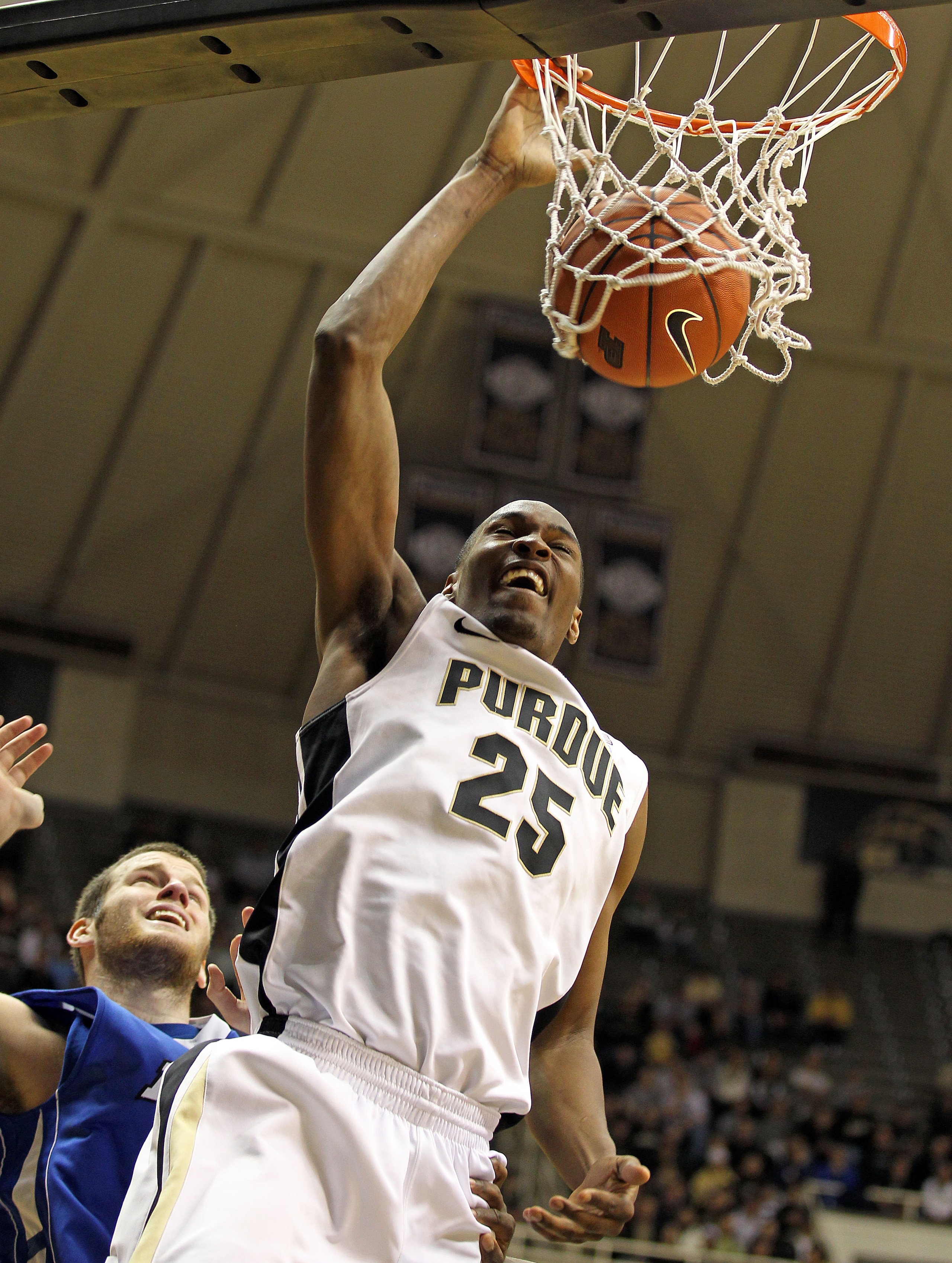 WEST LAFAYETTE, IN - DECEMBER 21: JaJuan Johnson #25 of the Purdue Boilermakers shoots the ball during the game against the IPFW Mastodons at Mackey Arena on December 21, 2010 in West Lafayette, Indiana. (Photo by Andy Lyons/Getty Images) WEST LAFAYETTE, IN - DECEMBER 21: JaJuan Johnson #25 of the Purdue Boilermakers shoots the ball during the game against the IPFW Mastodons at Mackey Arena on December 21, 2010 in West Lafayette, Indiana. (Photo by Andy Lyons/Getty Images)