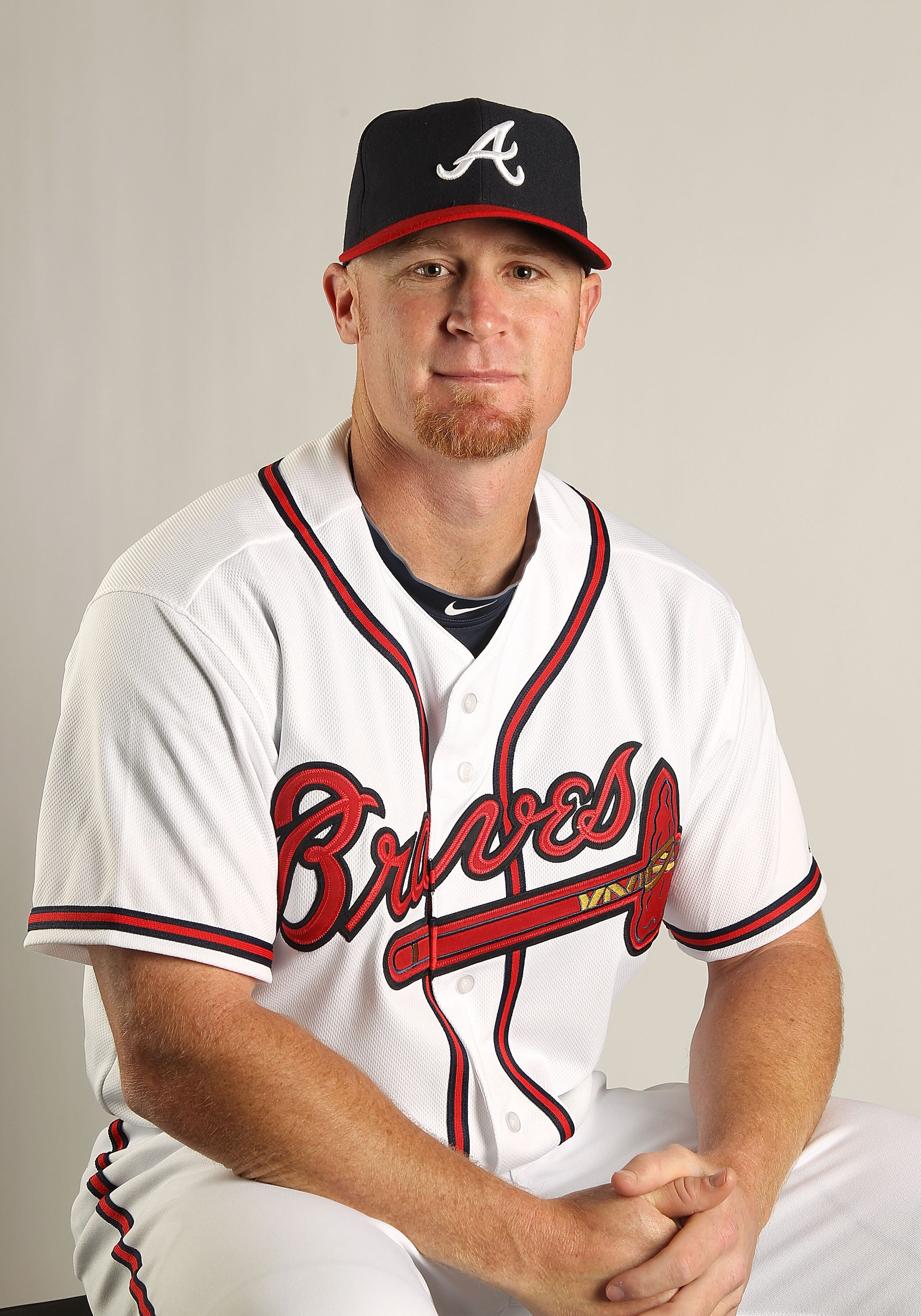 LAKE BUENA VISTA, FL - FEBRUARY 21: Brooks Conrad #7 of the Atlanta Braves during Photo Day at  Champion Stadium at ESPN Wide World of Sports of Complex on February 21, 2011 in Lake Buena Vista, Florida.  (Photo by Mike Ehrmann/Getty Images)