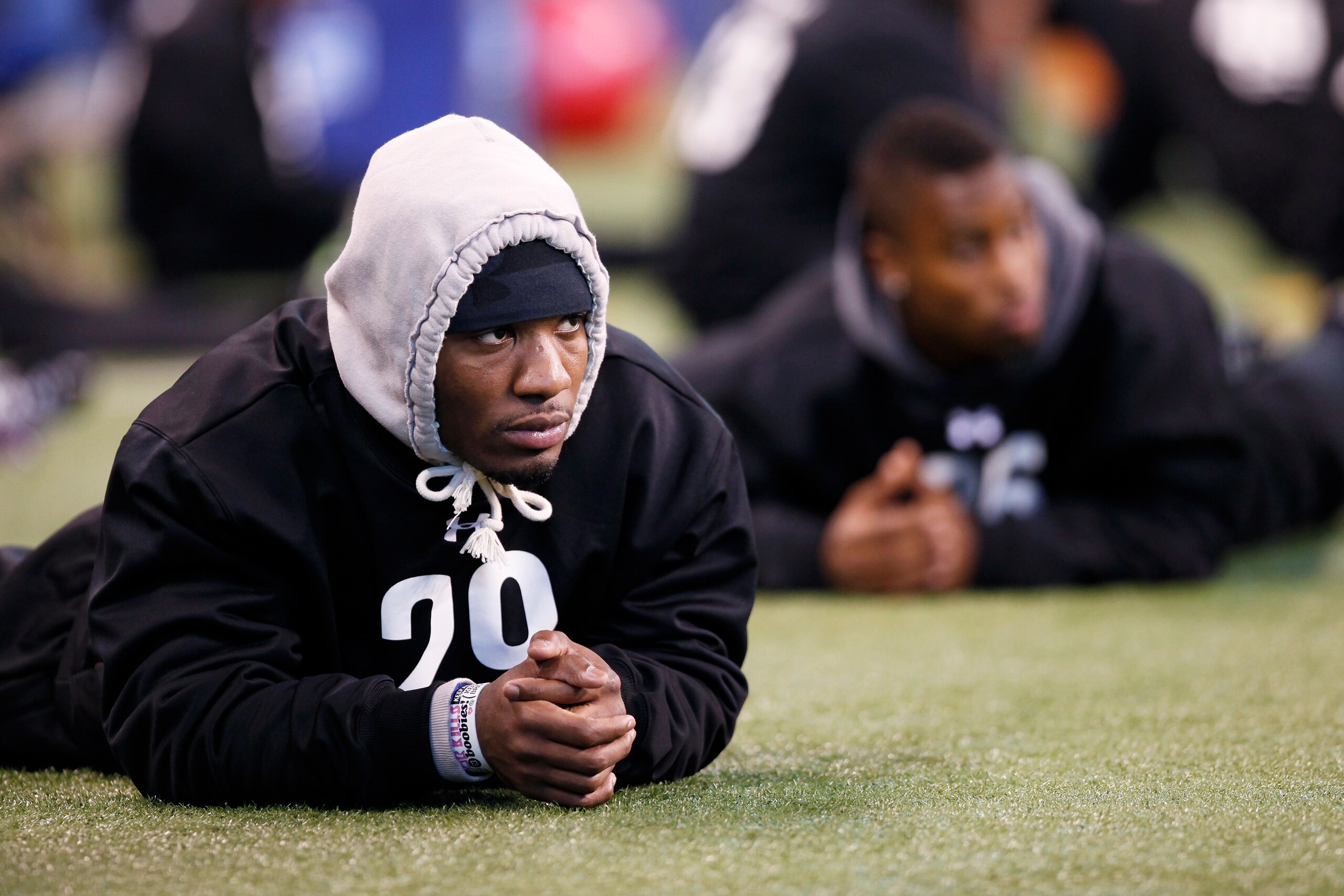 INDIANAPOLIS, IN - MARCH 1: Defensive back Joe Lefeged #29 of Rutgers looks on before taking the field during the 2011 NFL Scouting Combine at Lucas Oil Stadium on February 28, 2011 in Indianapolis, Indiana. (Photo by Joe Robbins/Getty Images) INDIANAPOLIS, IN - MARCH 1: Defensive back Joe Lefeged #29 of Rutgers looks on before taking the field during the 2011 NFL Scouting Combine at Lucas Oil Stadium on February 28, 2011 in Indianapolis, Indiana. (Photo by Joe Robbins/Getty Images)
