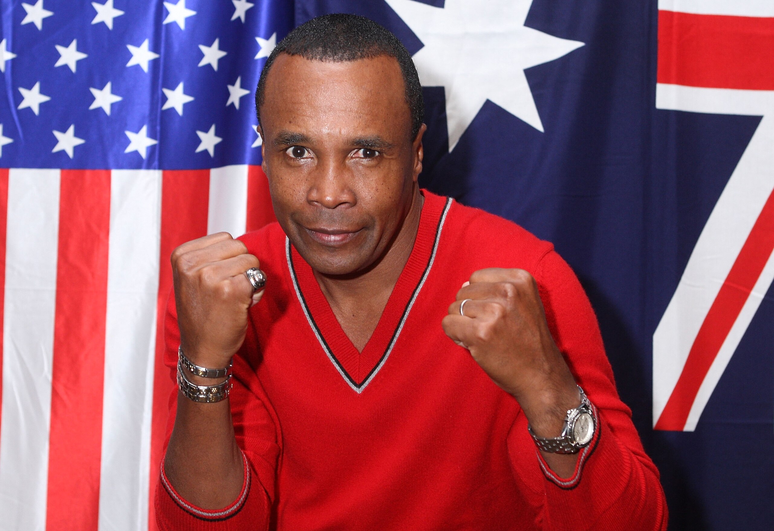 MELBOURNE, AUSTRALIA - AUGUST 27:  Sugar Ray Leonard poses for photo before the Sugar Ray Leonard 'A Little Bit Of Sugar' dinner in aid of the Olivia Newton-John Cancer and Wellness Centre Appeal at the Sofitel Melbourne on August 27, 2009 in Melbourne, A