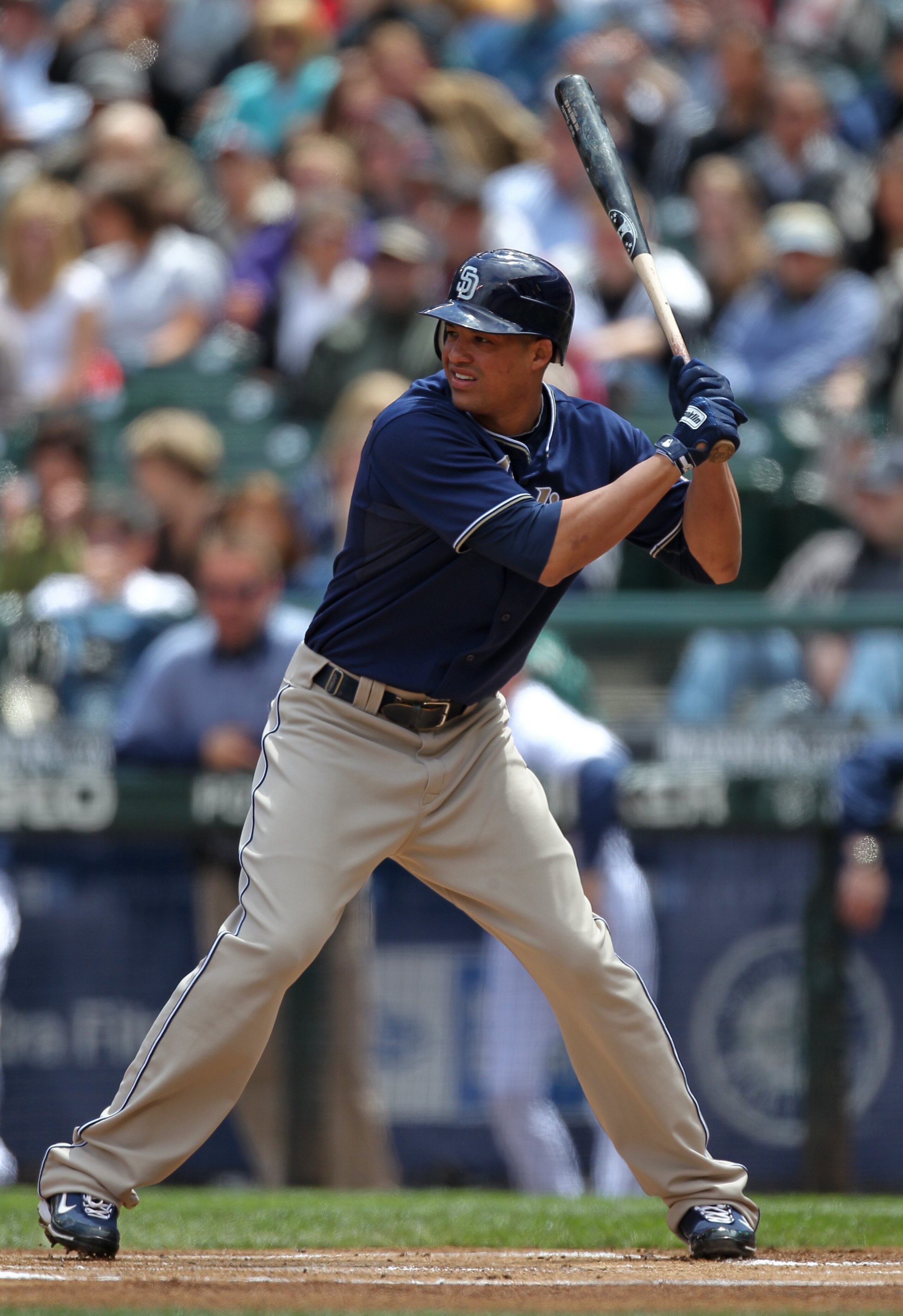 SEATTLE - MAY 23: Will Venable #25 of the San Diego Padres bats against the Seattle Mariners at Safeco Field on May 23, 2010 in Seattle, Washington. (Photo by Otto Greule Jr/Getty Images) SEATTLE - MAY 23: Will Venable #25 of the San Diego Padres bats against the Seattle Mariners at Safeco Field on May 23, 2010 in Seattle, Washington. (Photo by Otto Greule Jr/Getty Images)