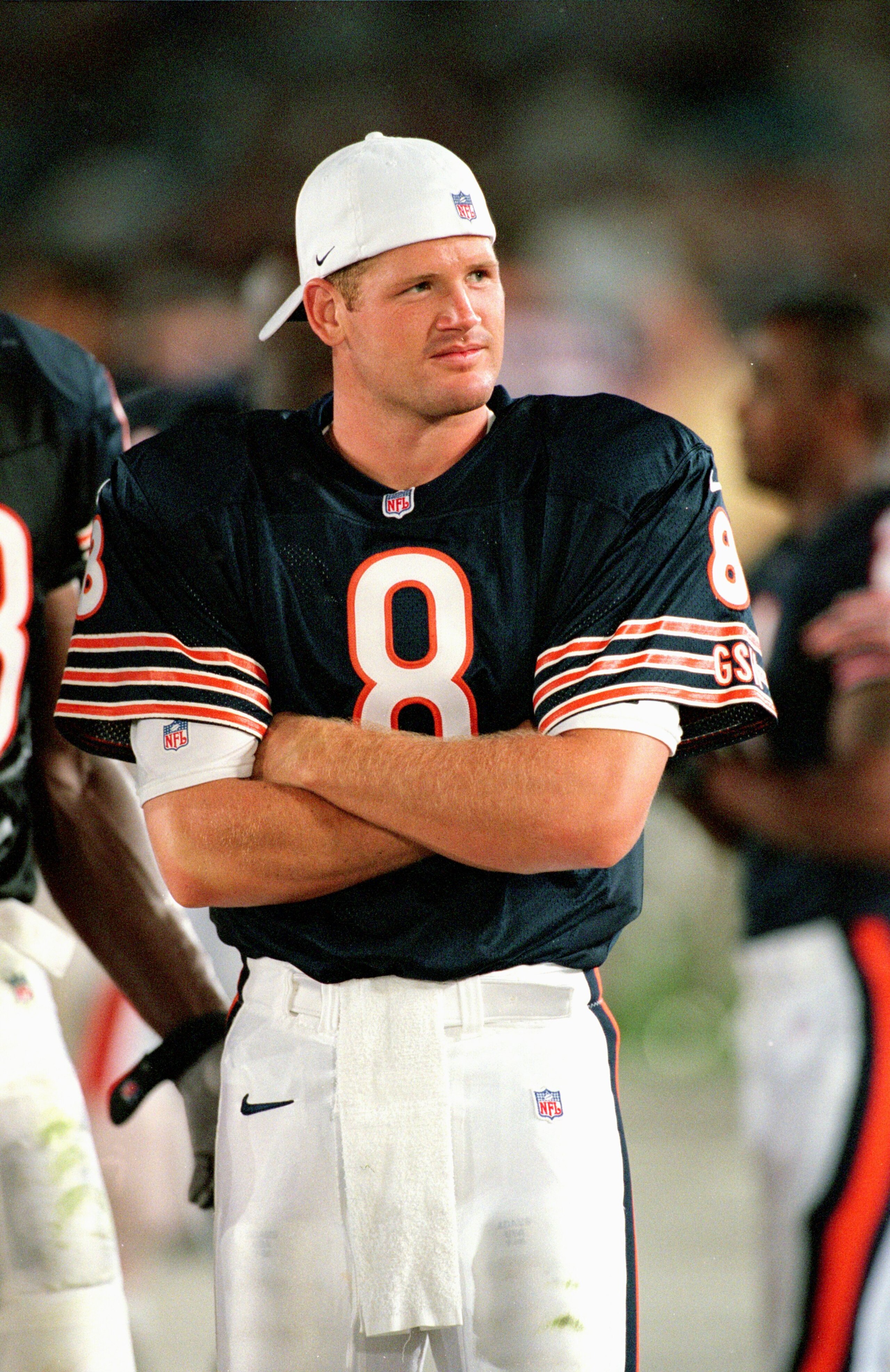 12 Aug 2000: Quarterback Cade McNown #8 of the Chicago Bears looks on from the sidelines during the Pre-Season game against the Cleveland Browns at Soldier Field in Chicago, Illinois. The Bears defeated the Browns 19-6.Mandatory Credit: Jonathan Daniel 12 Aug 2000: Quarterback Cade McNown #8 of the Chicago Bears looks on from the sidelines during the Pre-Season game against the Cleveland Browns at Soldier Field in Chicago, Illinois. The Bears defeated the Browns 19-6.Mandatory Credit: Jonathan Daniel
