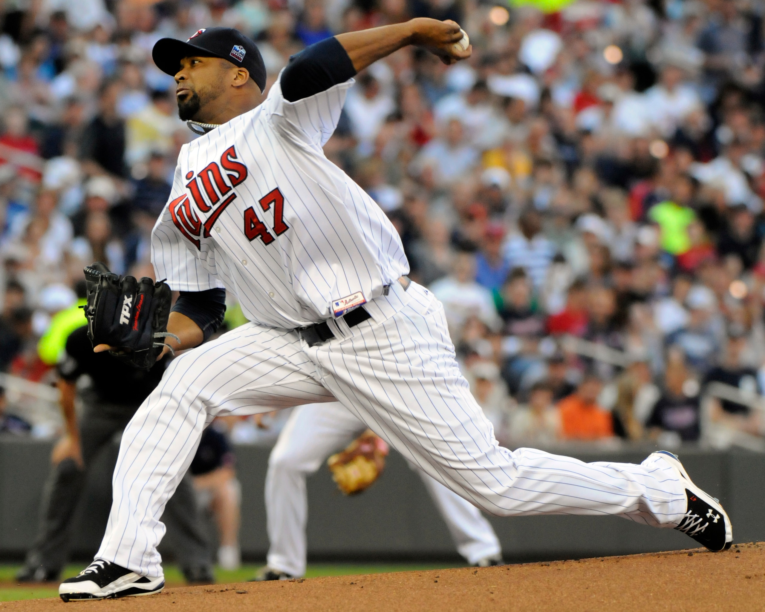 MINNEAPOLIS, MN - JUNE 28: Francisco Liriano #47 of the Minnesota Twins pitches in the first inning against the Detroit Tigers during their game on June 28, 2010 at Target Field in Minneapolis, Minnesota. (Photo by Hannah Foslien /Getty Images) MINNEAPOLIS, MN - JUNE 28: Francisco Liriano #47 of the Minnesota Twins pitches in the first inning against the Detroit Tigers during their game on June 28, 2010 at Target Field in Minneapolis, Minnesota. (Photo by Hannah Foslien /Getty Images)