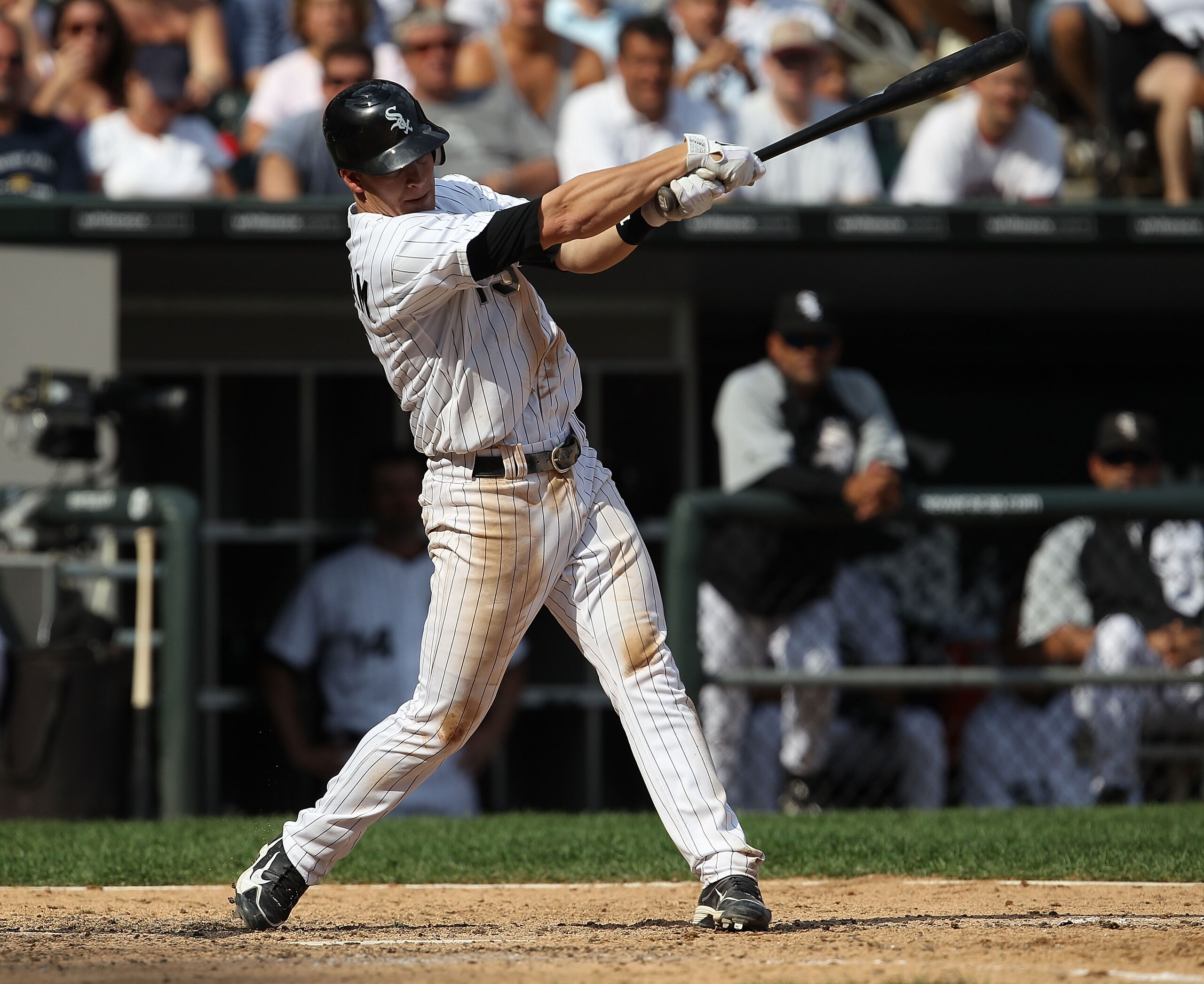 CHICAGO - AUGUST 29: Gordon Beckham #15 of the Chicago White Sox hits the ball against the New York Yankees at U.S. Cellular Field on August 29, 2010 in Chicago, Illinois. The Yankees defeated the White Sox 2-1. (Photo by Jonathan Daniel/Getty Images) CHICAGO - AUGUST 29: Gordon Beckham #15 of the Chicago White Sox hits the ball against the New York Yankees at U.S. Cellular Field on August 29, 2010 in Chicago, Illinois. The Yankees defeated the White Sox 2-1. (Photo by Jonathan Daniel/Getty Images)