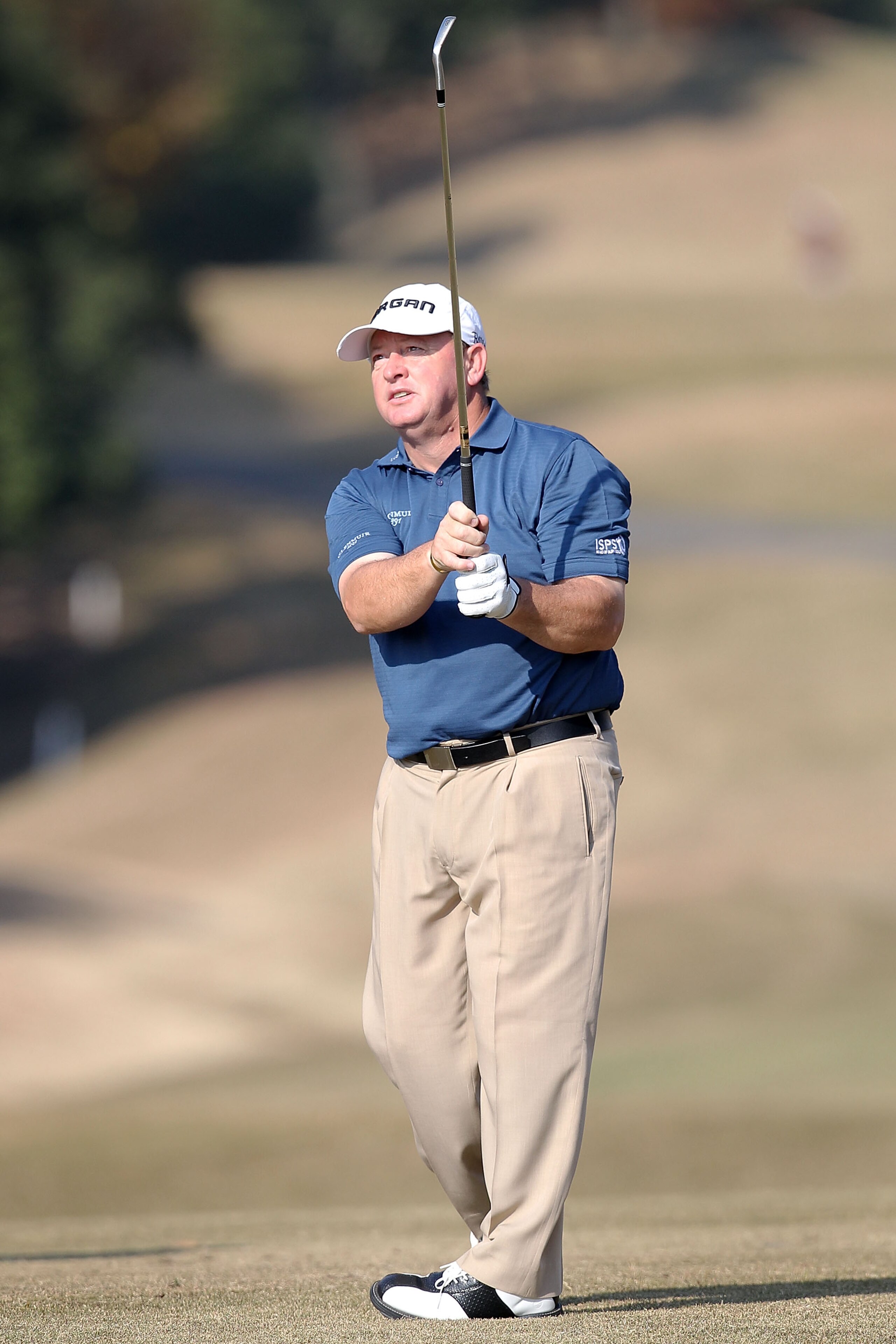 SAITAMA, JAPAN - NOVEMBER 26:  Ian Woosnam of Wales plays an approach shot on the 15th hole during day two of the 2010 Handa Cup Senior Masters at Ohmurasaki Golf Club on November 26, 2010 in Hiki, Saitama, Japan.  (Photo by Kiyoshi Ota/Getty Images)