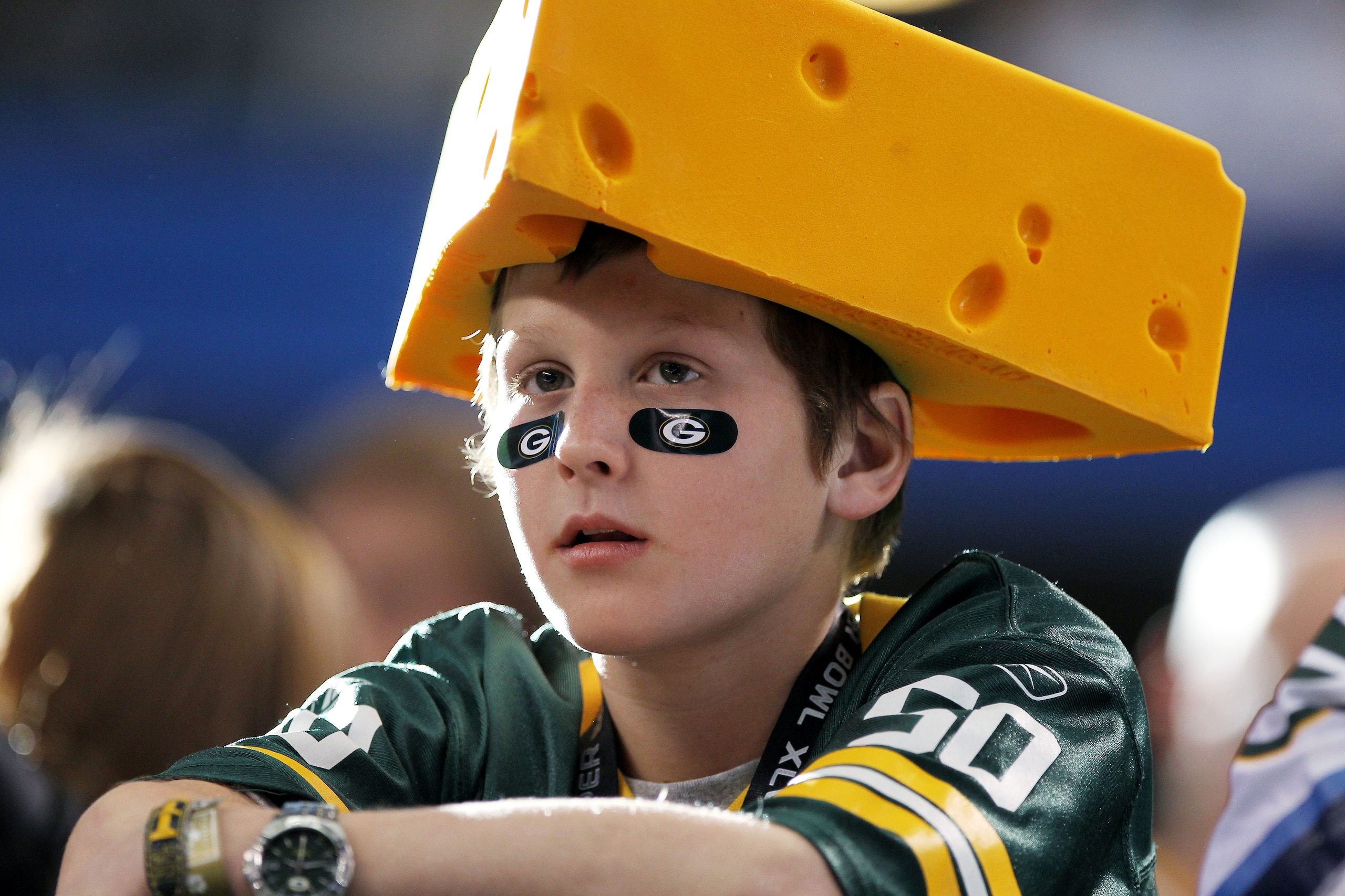 ARLINGTON, TX - FEBRUARY 06: A Green Bay Packers' fan waits before the Packers take on the Pittsburgh Steelers in Super Bowl XLV at Cowboys Stadium on February 6, 2011 in Arlington, Texas. (Photo by Doug Pensinger/Getty Images) ARLINGTON, TX - FEBRUARY 06: A Green Bay Packers' fan waits before the Packers take on the Pittsburgh Steelers in Super Bowl XLV at Cowboys Stadium on February 6, 2011 in Arlington, Texas. (Photo by Doug Pensinger/Getty Images)