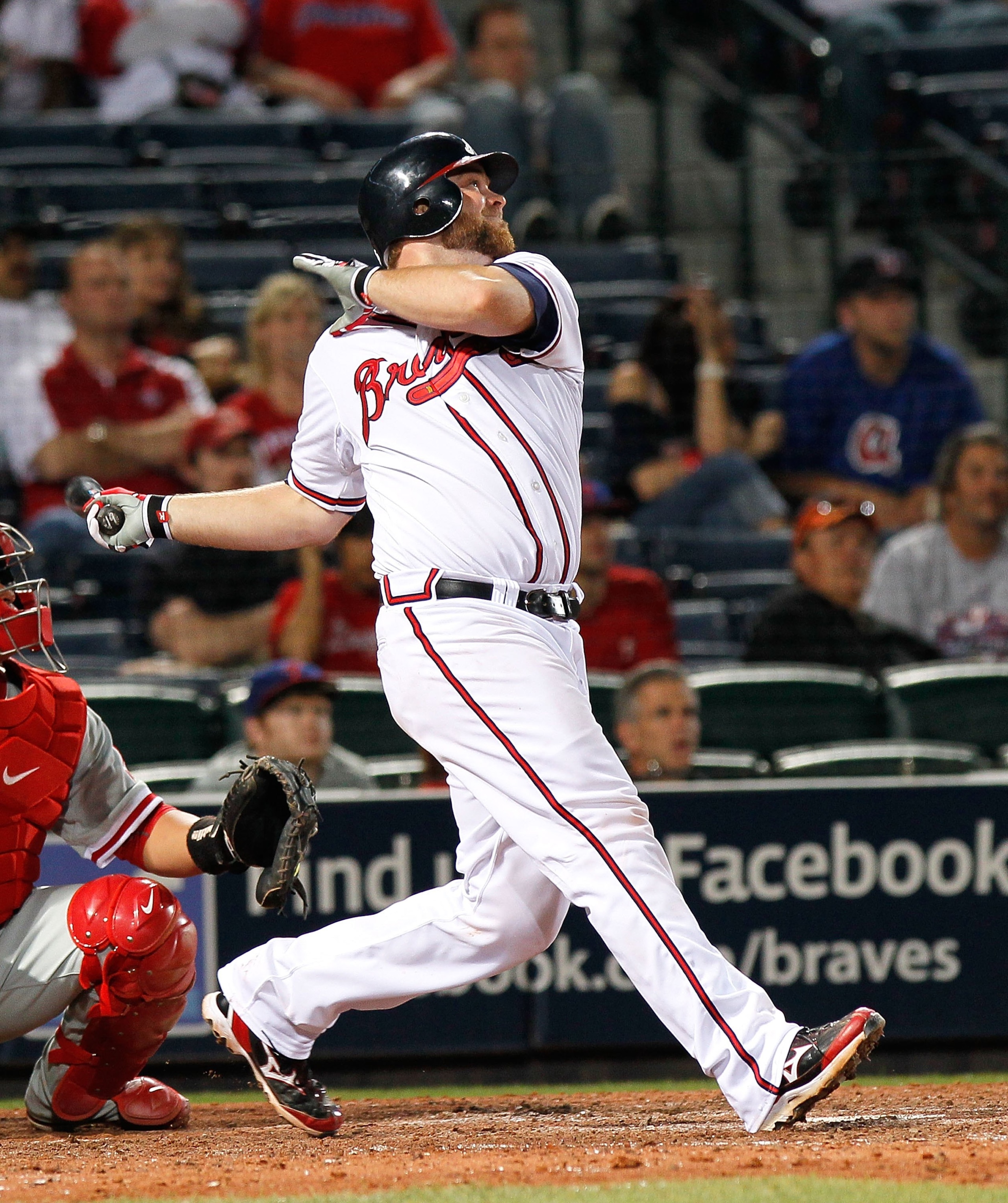 ATLANTA - APRIL 22: Brian McCann #16 of the Atlanta Braves against the Philiadelphia Phillies at Turner Field on April 22, 2010 in Atlanta, Georgia. (Photo by Kevin C. Cox/Getty Images) ATLANTA - APRIL 22: Brian McCann #16 of the Atlanta Braves against the Philiadelphia Phillies at Turner Field on April 22, 2010 in Atlanta, Georgia. (Photo by Kevin C. Cox/Getty Images)