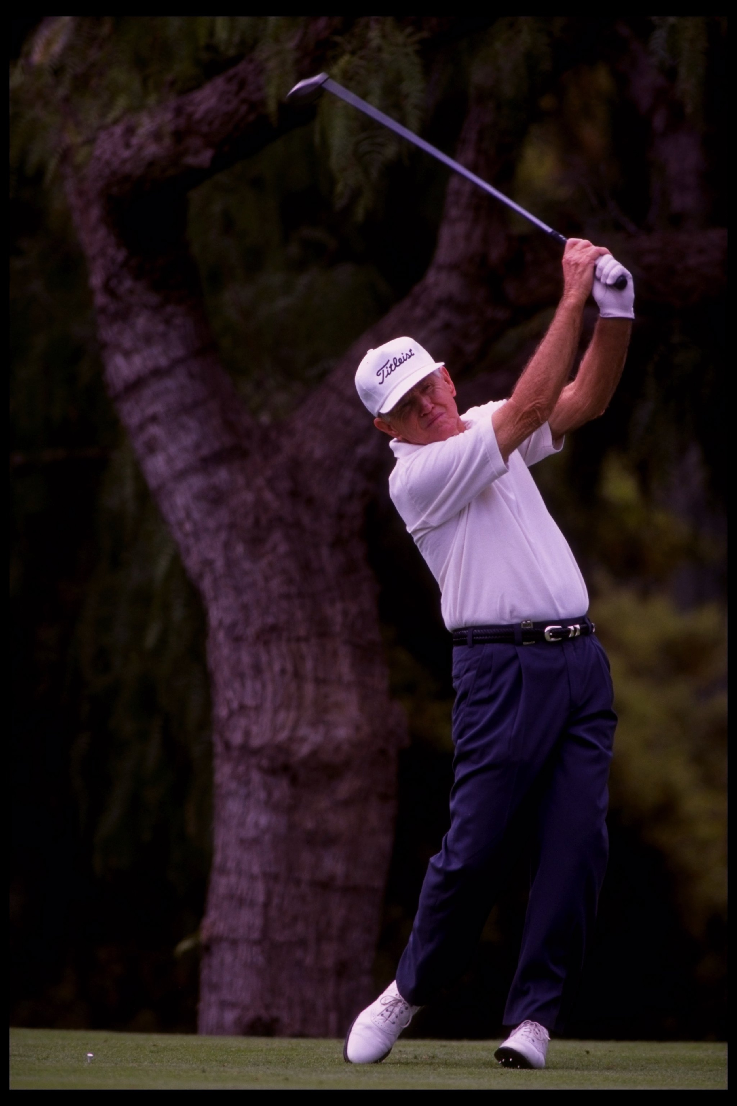 4 MAR 1995:  Gene Littler drives the ball during the FHP Health Care Classic held at Ojai Calley Inn and Country Club in Ojai, California. Mandatory Credit: Jon Cuban  /Allsport