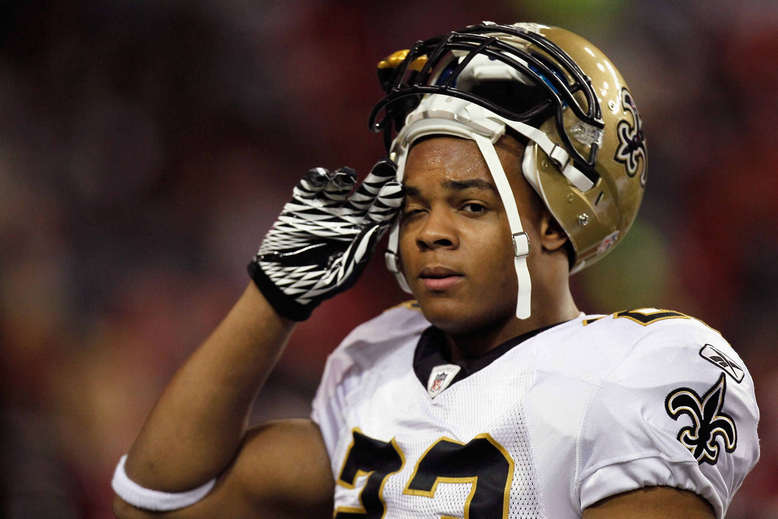 ATLANTA, GA - DECEMBER 27:  Pierre Thomas #23 of the New Orleans Saints against the Atlanta Falcons at Georgia Dome on December 27, 2010 in Atlanta, Georgia.  (Photo by Kevin C. Cox/Getty Images)