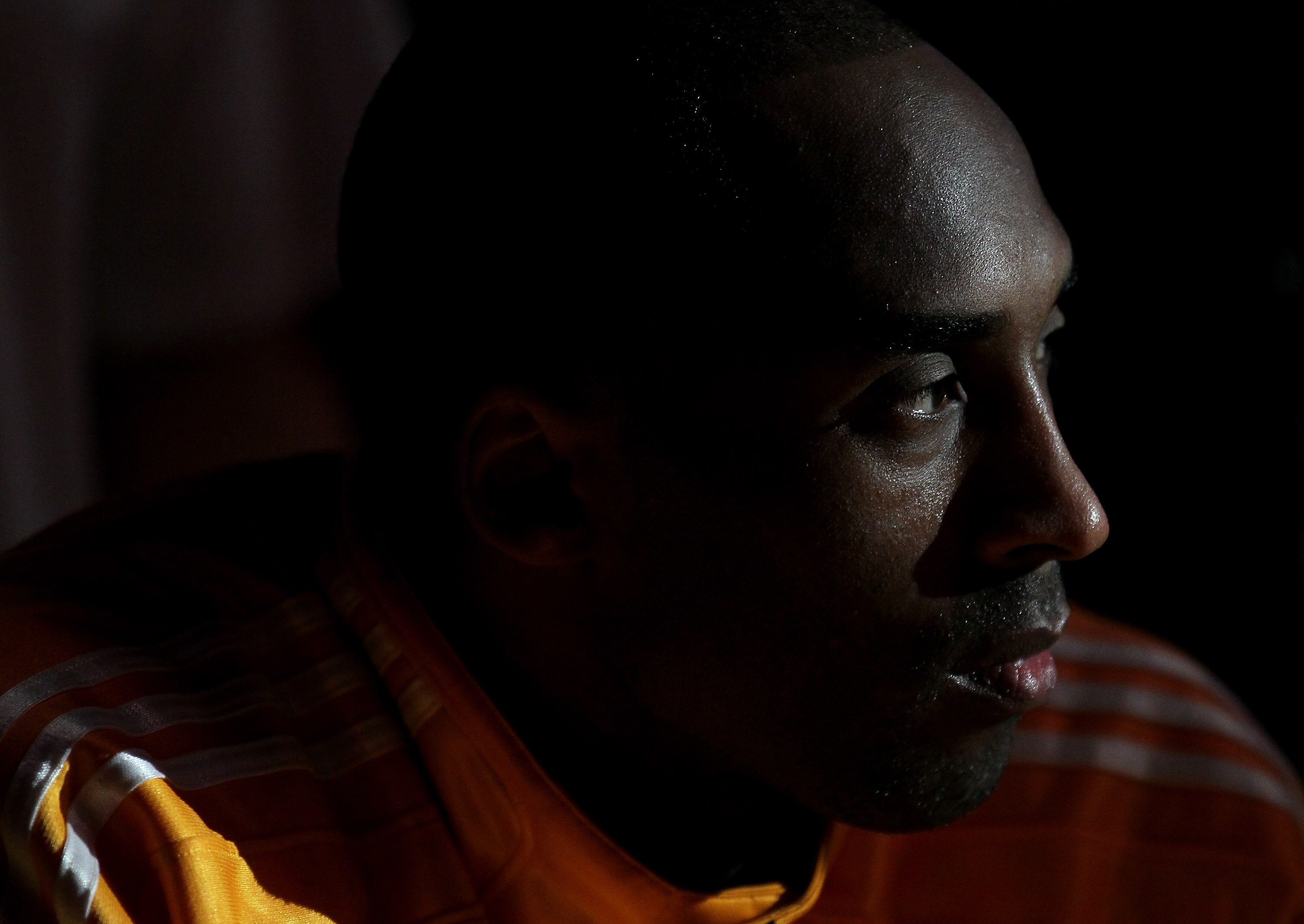 LOS ANGELES, CA - FEBRUARY 25:  Kobe Bryant #24 of the Los Angeles Lakers waits on the bench during pregame introductions for the game with the Los Angeles Clippers at Staples Center on February 25, 2011 in Los Angeles, California. The Lakers won 108-95.