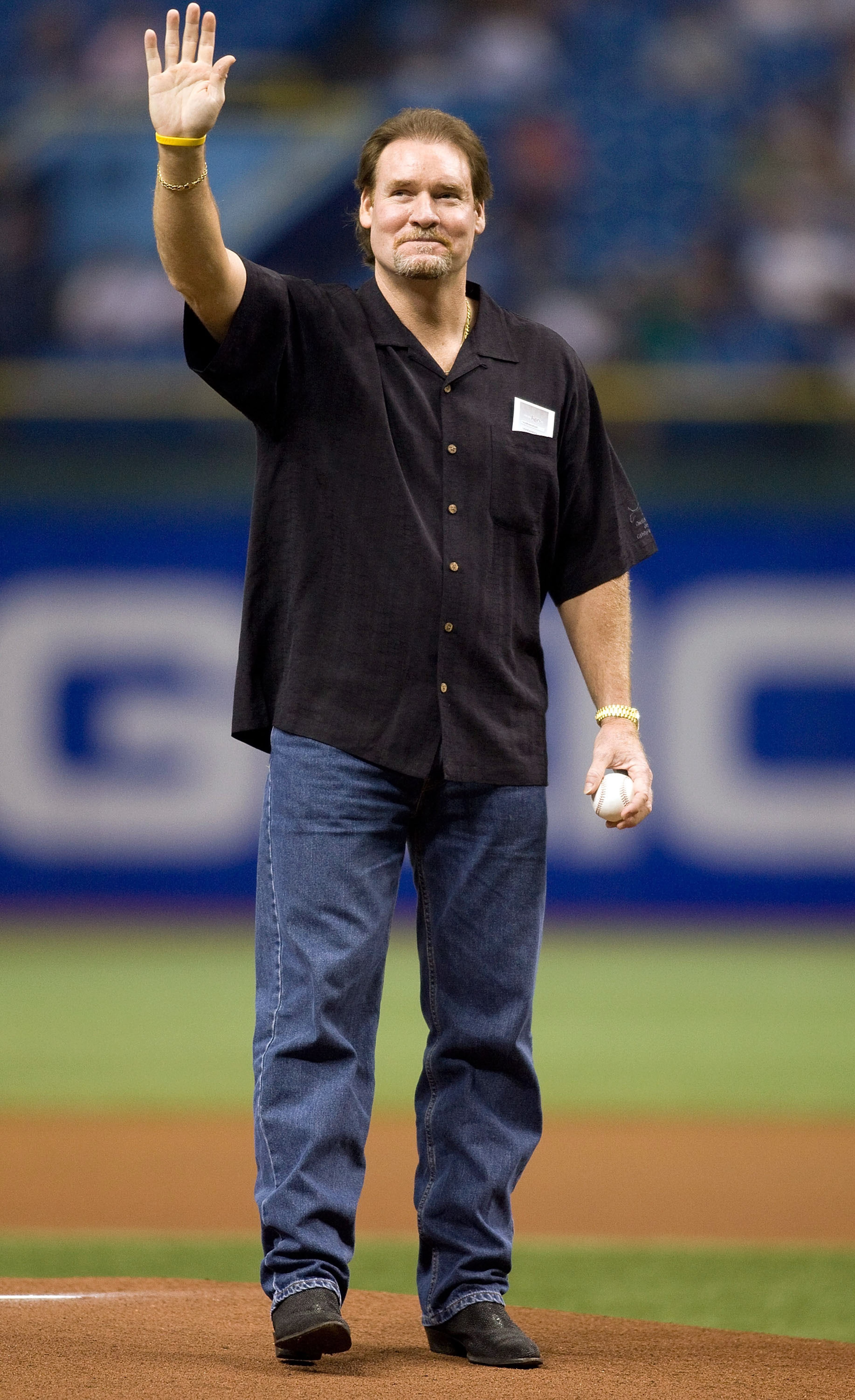 ST. PETERSBURG, FL - SEPTEMBER 17: Hall of Fame player Wade Boggs, formerly of the Tampa Bay Rays and the Boston Red Sox, throws out the first pitch prior to the game against the Boston Red Sox at Tropicana Field September 17, 2008 in St. Petersburg, Flor ST. PETERSBURG, FL - SEPTEMBER 17: Hall of Fame player Wade Boggs, formerly of the Tampa Bay Rays and the Boston Red Sox, throws out the first pitch prior to the game against the Boston Red Sox at Tropicana Field September 17, 2008 in St. Petersburg, Flor