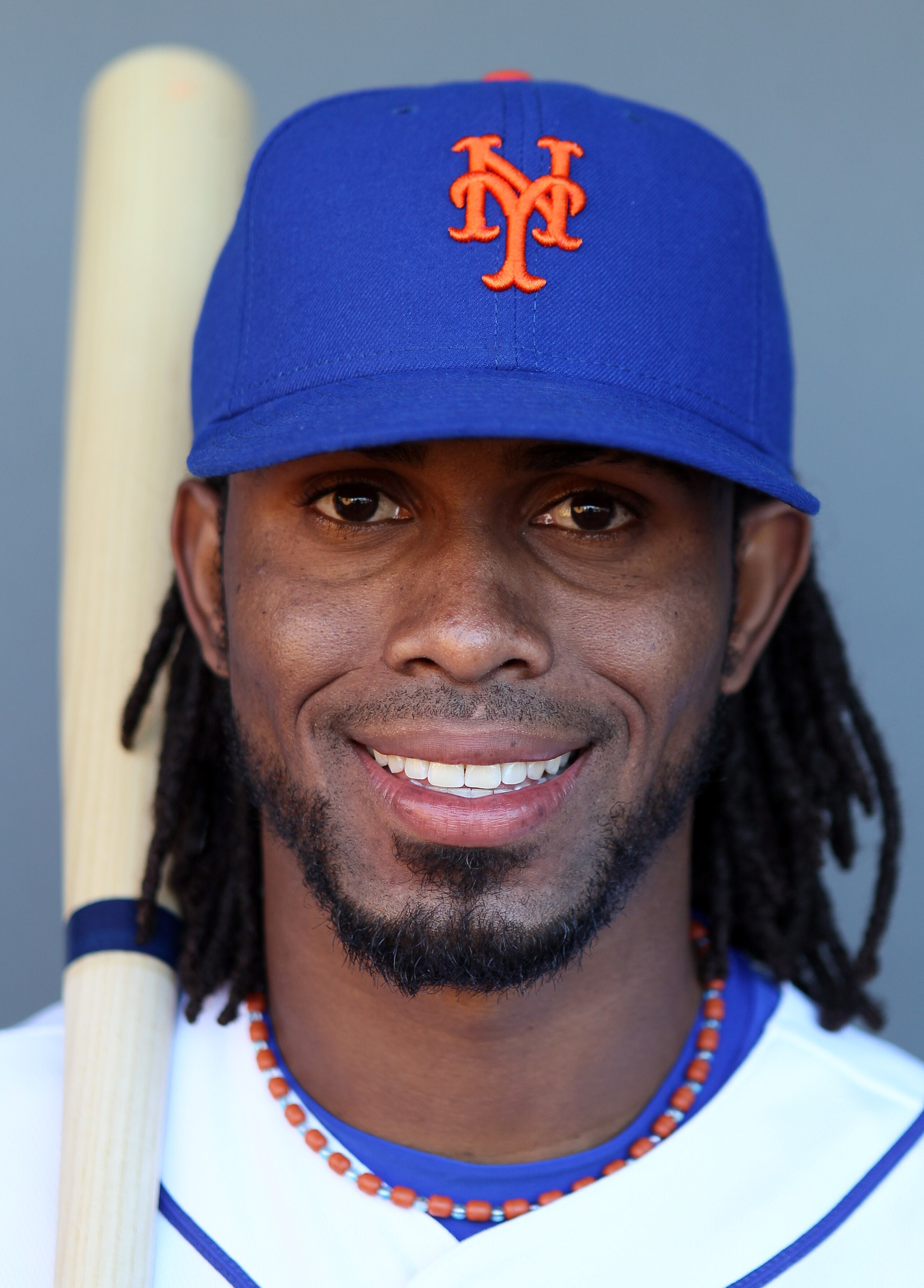 PORT ST. LUCIE, FL - FEBRUARY 24:  RY 24:  Jose Reyes #7 of the New York Mets poses for a portrait during the New York Mets Photo Day on February 24, 2011 at Digital Domain Park in Port St. Lucie, Florida.  (Photo by Elsa/Getty Images)