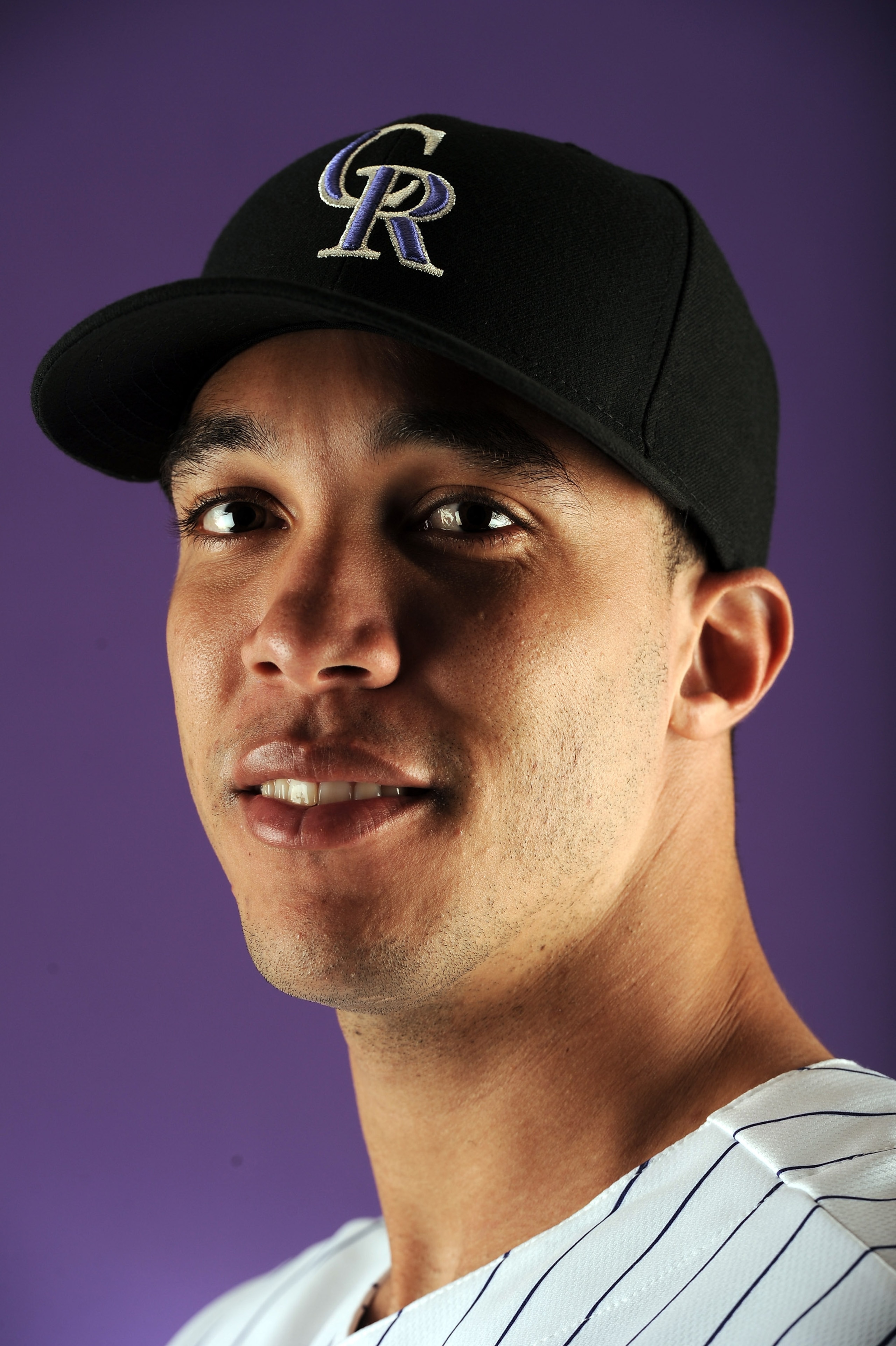 SCOTTSDALE, AZ - FEBRUARY 24:  Ubaldo Jimenez #38 of the Colorado Rockies poses for a portrait during photo day at the Salt River Fields at Talking Stick on February 24, 2011 in Scottsdale, Arizona.  (Photo by Harry How/Getty Images)