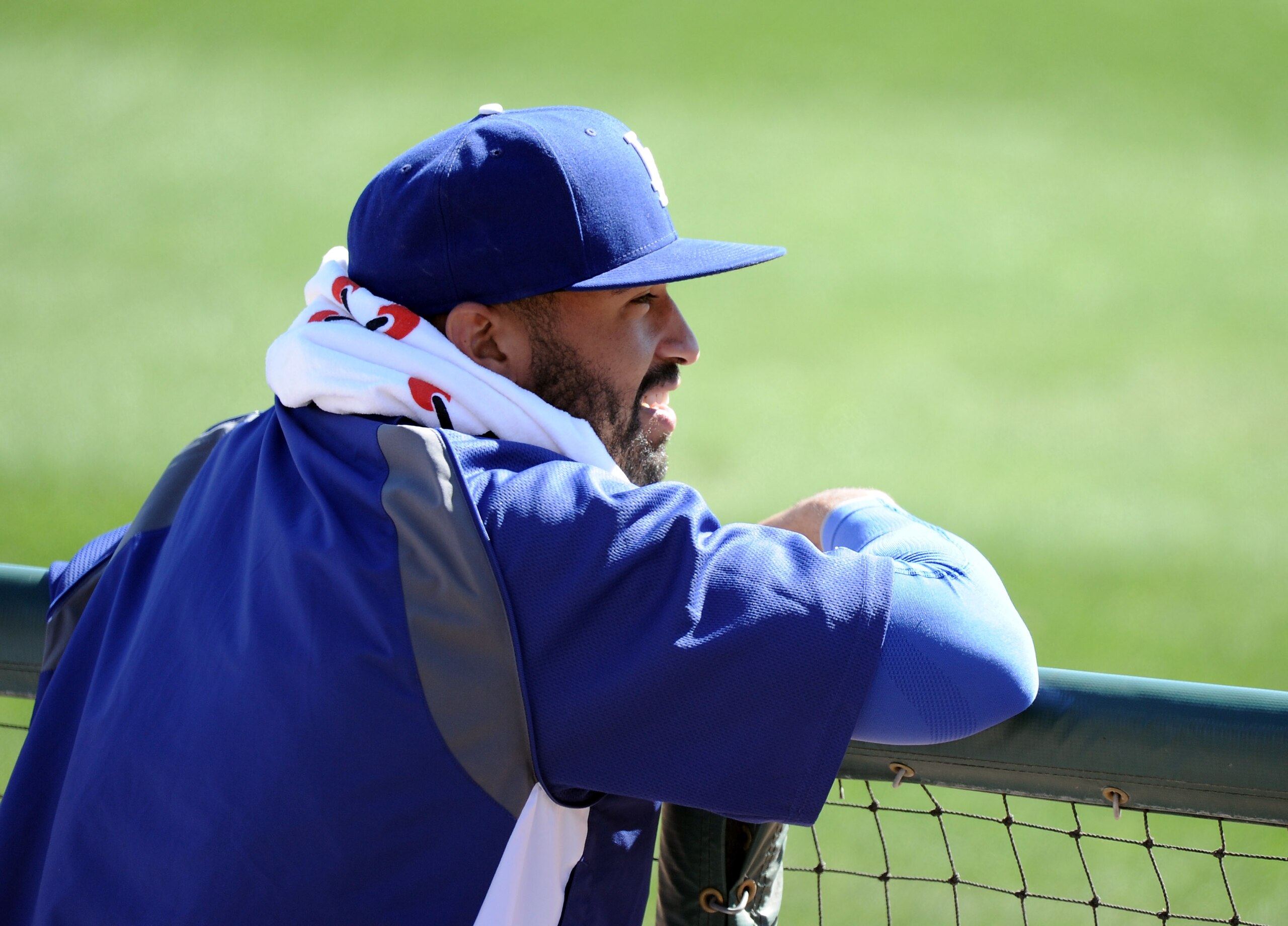PHOENIX, AZ - FEBRUARY 28:  Matt Kemp #27 of the Los Angeles Dodgers watches play against the Chicago Whote Sox during spring training at Camelback Ranch on February 28, 2011 in Phoenix, Arizona.  (Photo by Harry How/Getty Images)