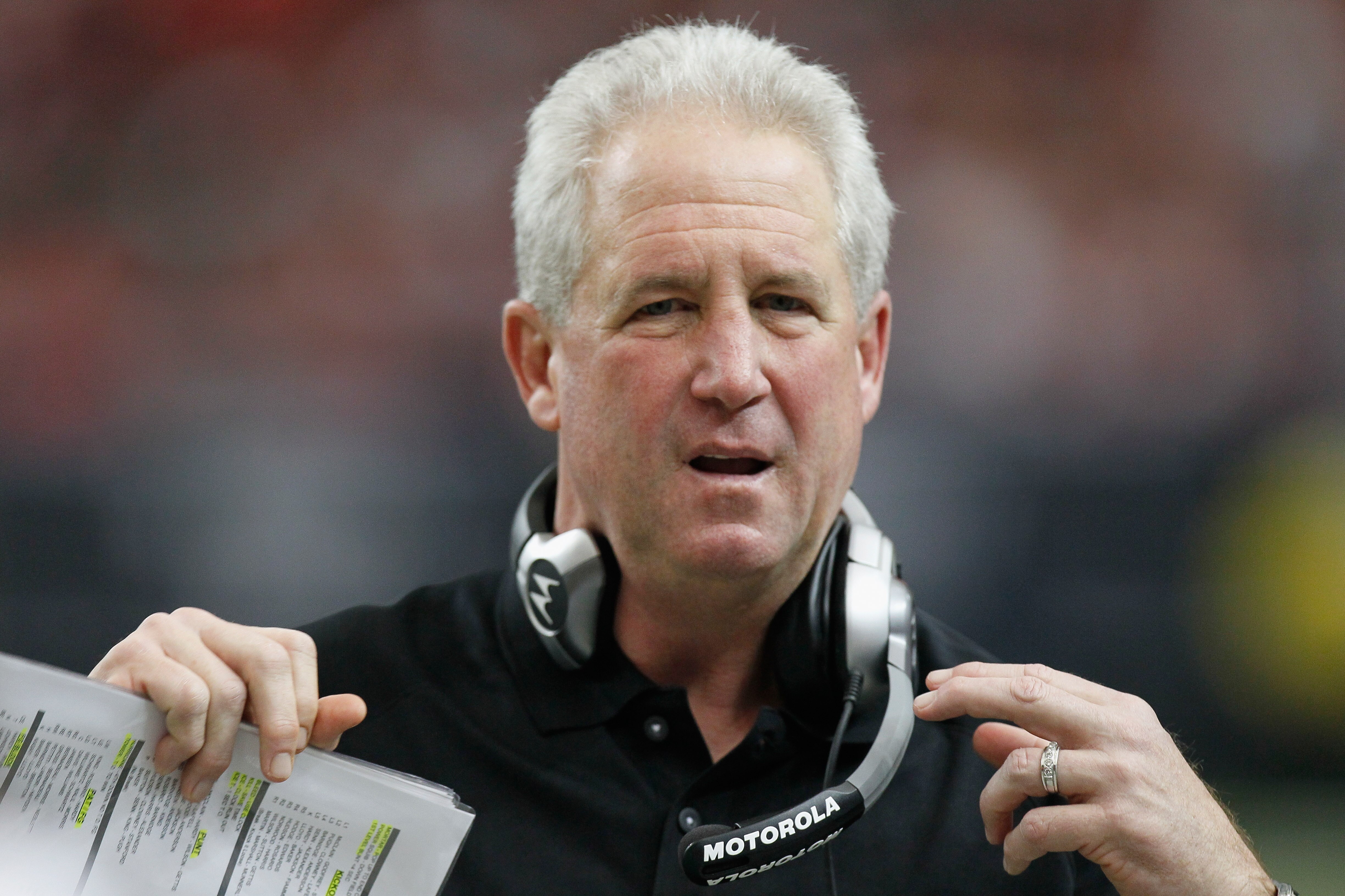 ATLANTA, GA - JANUARY 02:  Head coach John Fox of the Carolina Panthers against the Atlanta Falcons at Georgia Dome on January 2, 2011 in Atlanta, Georgia.  (Photo by Kevin C. Cox/Getty Images)