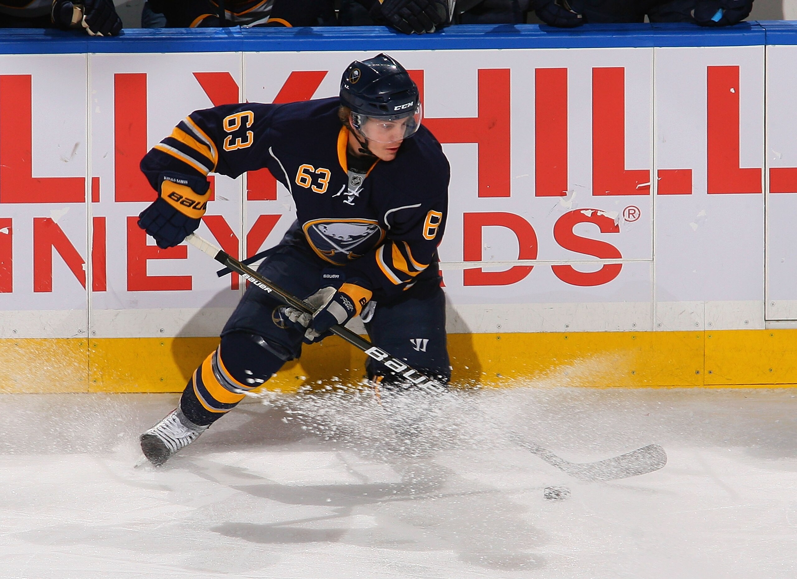 BUFFALO, NY - FEBRUARY 23: Tyler Ennis #63 of the Buffalo Sabres skates against the Atlanta Thrashers at HSBC Arena on February 23, 2011 in Buffalo, New York.  (Photo by Rick Stewart/Getty Images)