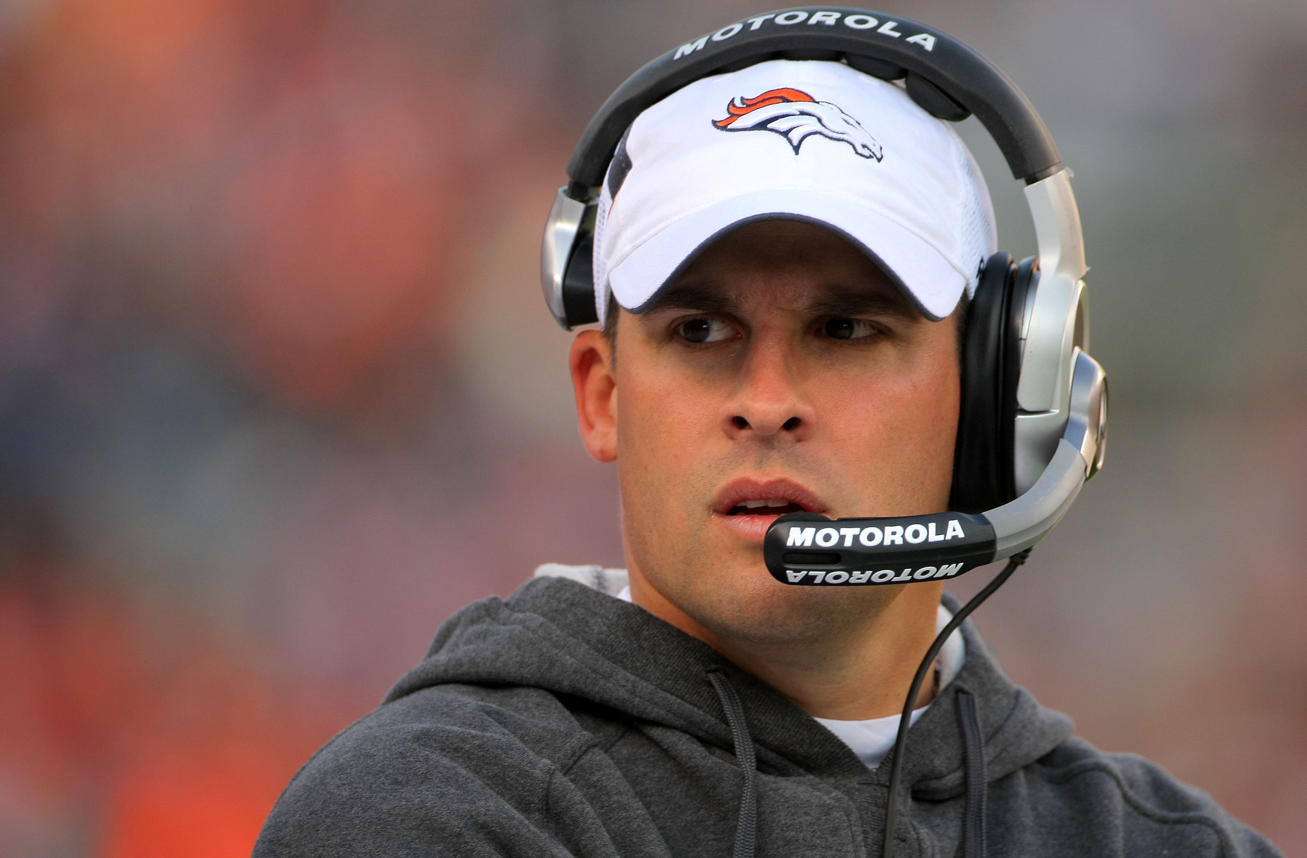 DENVER - NOVEMBER 22: Head coach Josh McDaniels of the Denver Broncos paces the sideline as he leads his team against the San Diego Chargers during NFL action at Invesco Field at Mile High on November 22, 2009 in Denver, Colorado. The Chargers defeated t DENVER - NOVEMBER 22: Head coach Josh McDaniels of the Denver Broncos paces the sideline as he leads his team against the San Diego Chargers during NFL action at Invesco Field at Mile High on November 22, 2009 in Denver, Colorado. The Chargers defeated t