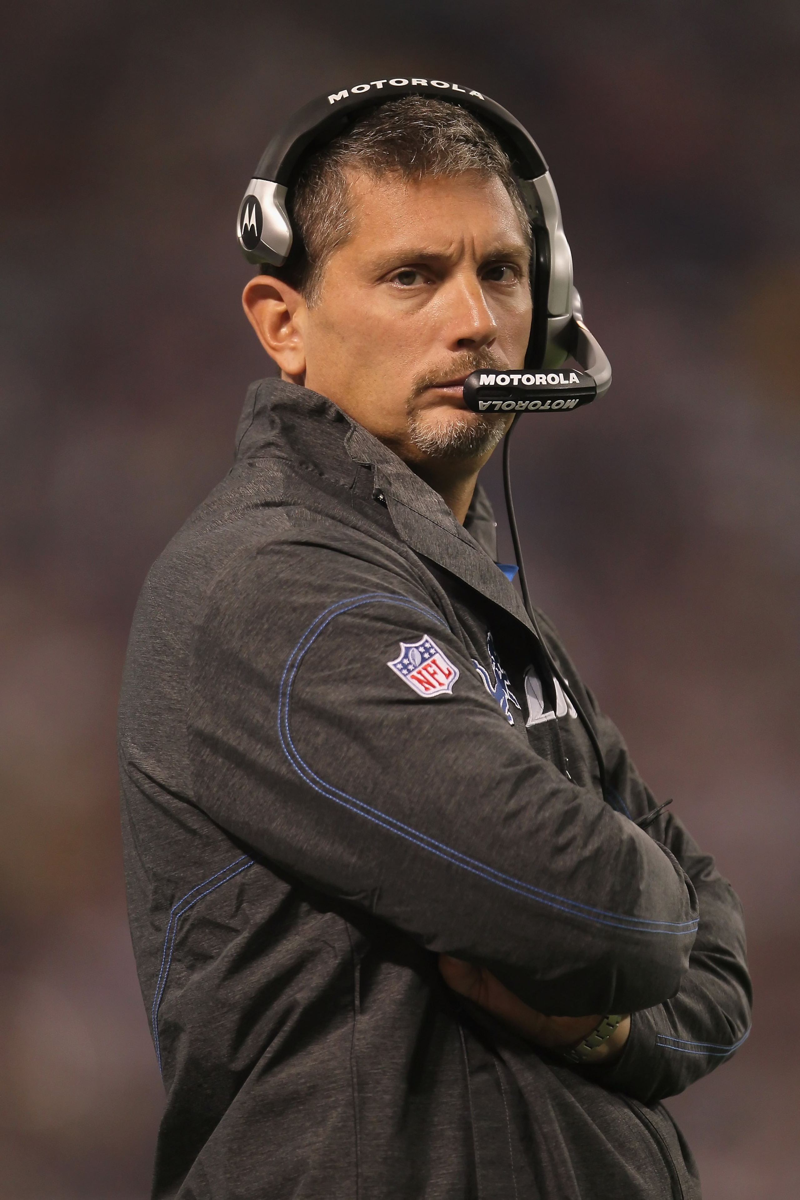 MINNEAPOLIS - SEPTEMBER 26: Detroit Lions head coach Jim Schwartz looks on from the side line during the game against the Minnesota Vikings at Hubert H. Humphrey Metrodome on September 26, 2010 in Minneapolis, Minnesota. The Vikings defeated the Lions 2 MINNEAPOLIS - SEPTEMBER 26: Detroit Lions head coach Jim Schwartz looks on from the side line during the game against the Minnesota Vikings at Hubert H. Humphrey Metrodome on September 26, 2010 in Minneapolis, Minnesota. The Vikings defeated the Lions 2