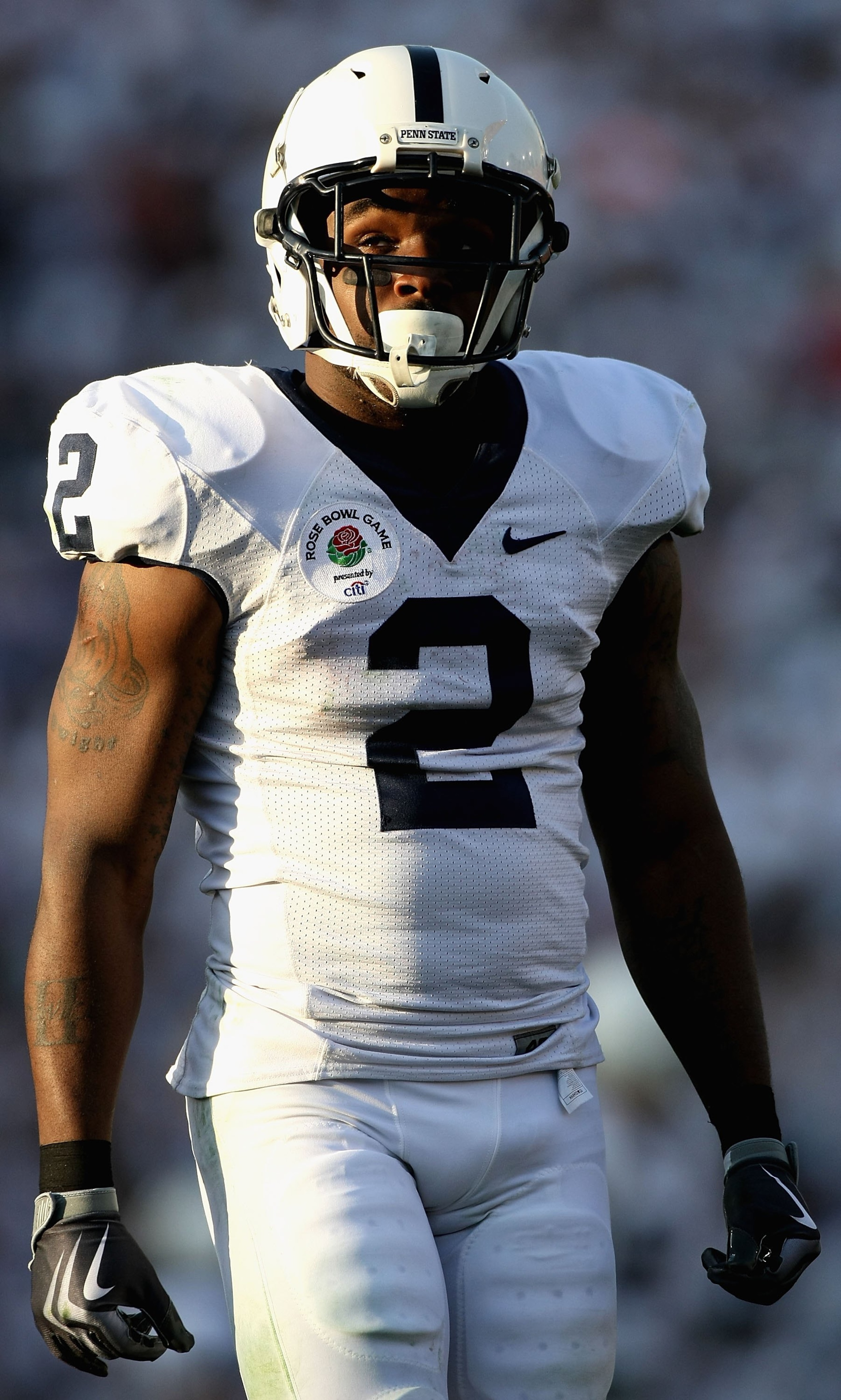 PASADENA, CA - JANUARY 01:  Derrick Williams #2 of the Penn State Nittany Lions during the 95th Rose Bowl Game presented by Citi against the USC Trojans at the Rose Bowl on January 1, 2009 in Pasadena, California.  (Photo by Christian Petersen/Getty Image