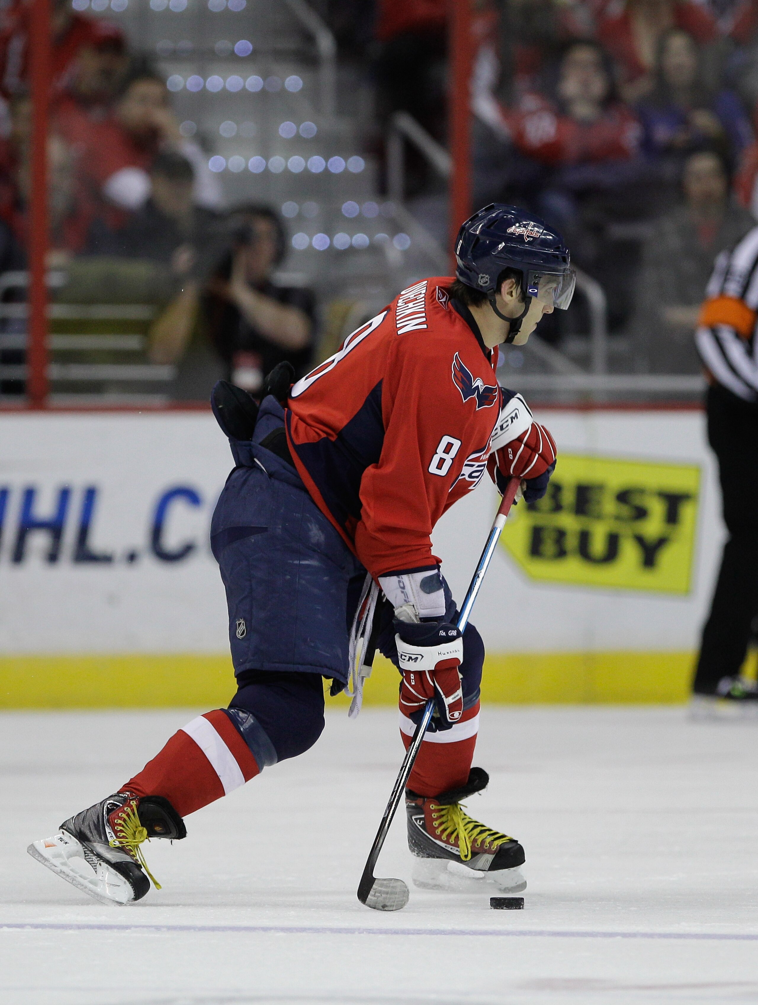 WASHINGTON, DC - FEBRUARY 25:  Alex Ovechkin #8 of the Washington Capitals against the New York Rangers at the Verizon Center on February 25, 2011 in Washington, DC. The Rangers won 6-0.  (Photo by Rob Carr/Getty Images)