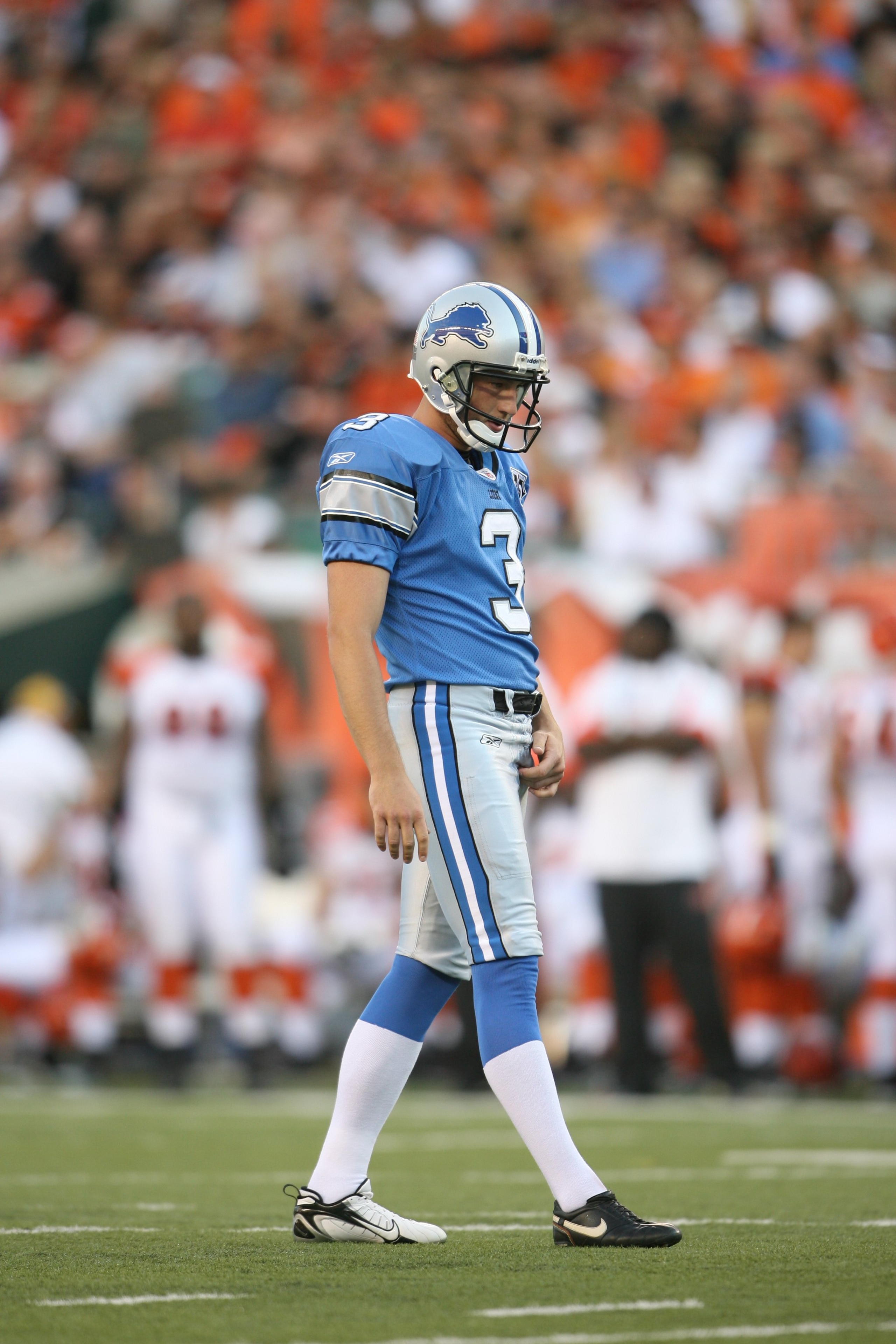 CINCINNATI - AUGUST 17: Dave Rayner #3 of the Detroit Lions waits to kick the ball during the NFL game against the Cincinnati Bengals at Paul Brown Stadium on August 17, 2008 in Cincinnati, Ohio. (Photo by Andy Lyons/Getty Images) CINCINNATI - AUGUST 17: Dave Rayner #3 of the Detroit Lions waits to kick the ball during the NFL game against the Cincinnati Bengals at Paul Brown Stadium on August 17, 2008 in Cincinnati, Ohio. (Photo by Andy Lyons/Getty Images)
