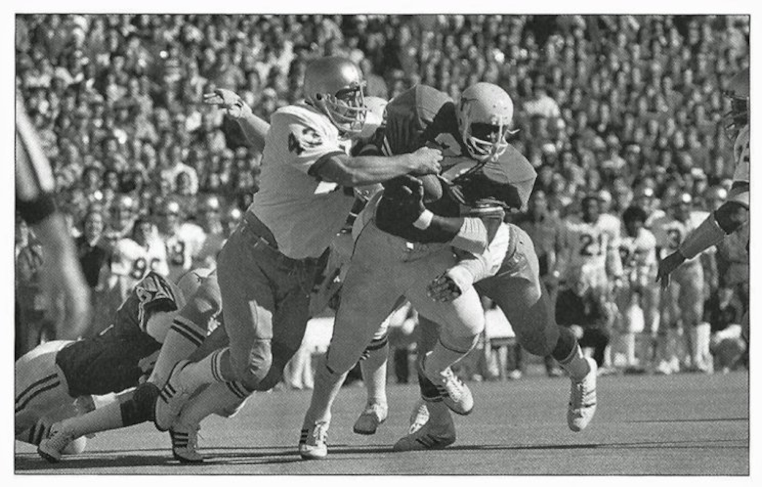 Big Earl Campbell found out nobody runs on Notre Dame.