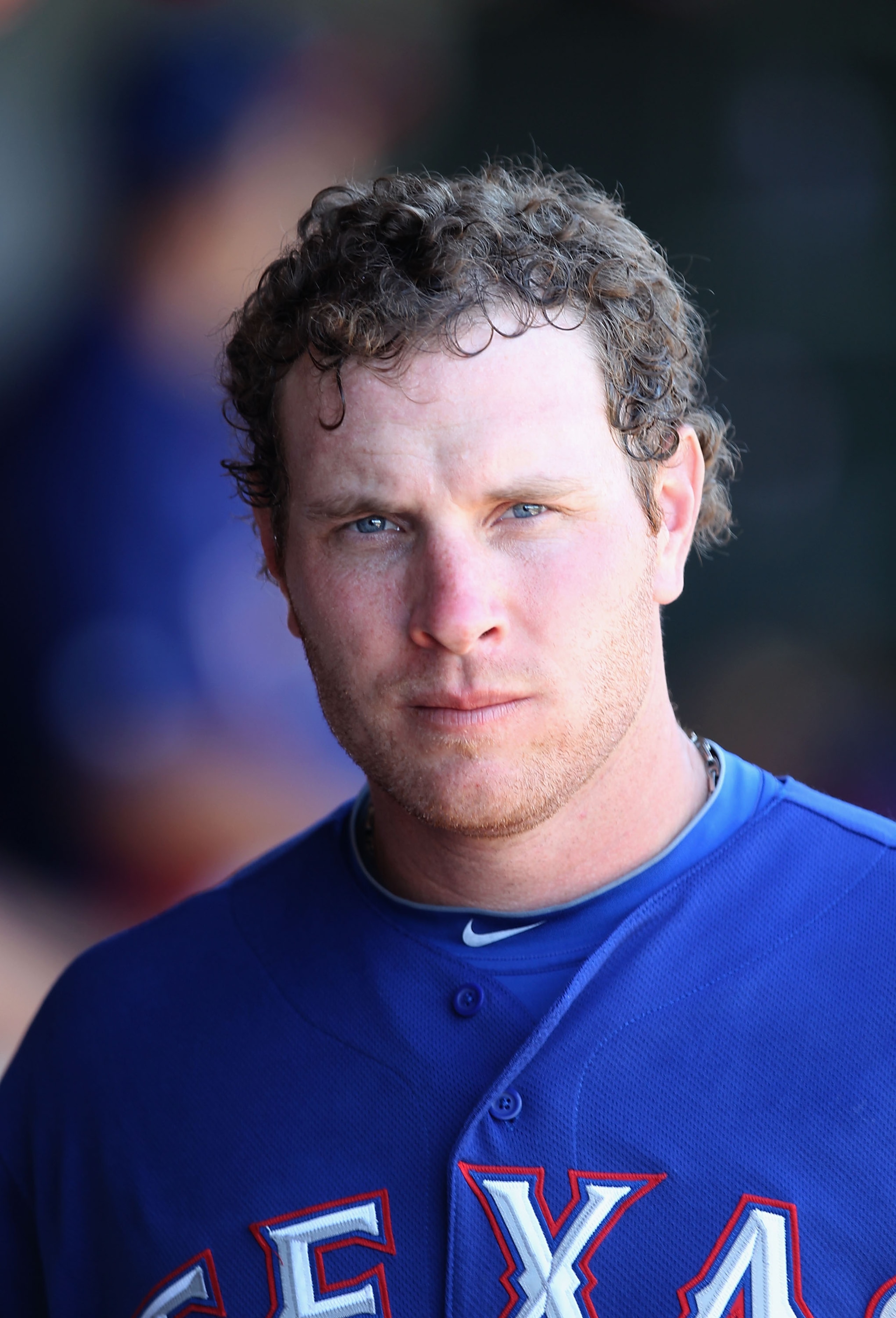 SURPRISE, AZ - MARCH 02:  Josh Hamilton #32 of the Texas Rangers walks in the dugout during the spring training game against the Los Angeles Angels of Anaheim at Surprise Stadium on March 2, 2011 in Surprise, Arizona.  (Photo by Christian Petersen/Getty I