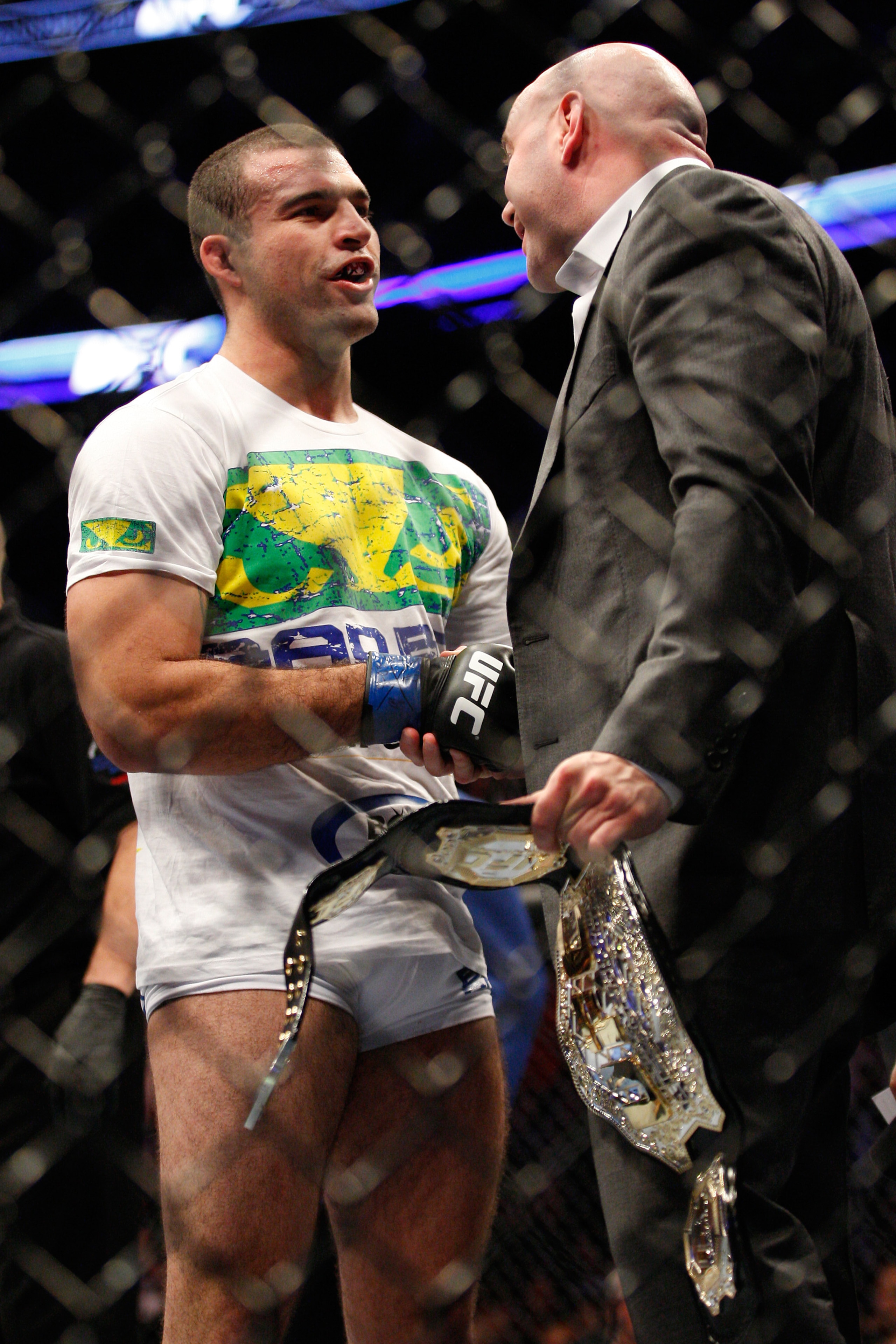 MONTREAL- MAY 8: Mauricio 'Shogun' Rua receives the light heavyweight belt after defeating Lyoto Machida at UFC 113 at Bell Centre on May 8, 2010 in Montreal, Quebec, Canada. (Photo by Richard Wolowicz/Getty Images) MONTREAL- MAY 8: Mauricio 'Shogun' Rua receives the light heavyweight belt after defeating Lyoto Machida at UFC 113 at Bell Centre on May 8, 2010 in Montreal, Quebec, Canada. (Photo by Richard Wolowicz/Getty Images)
