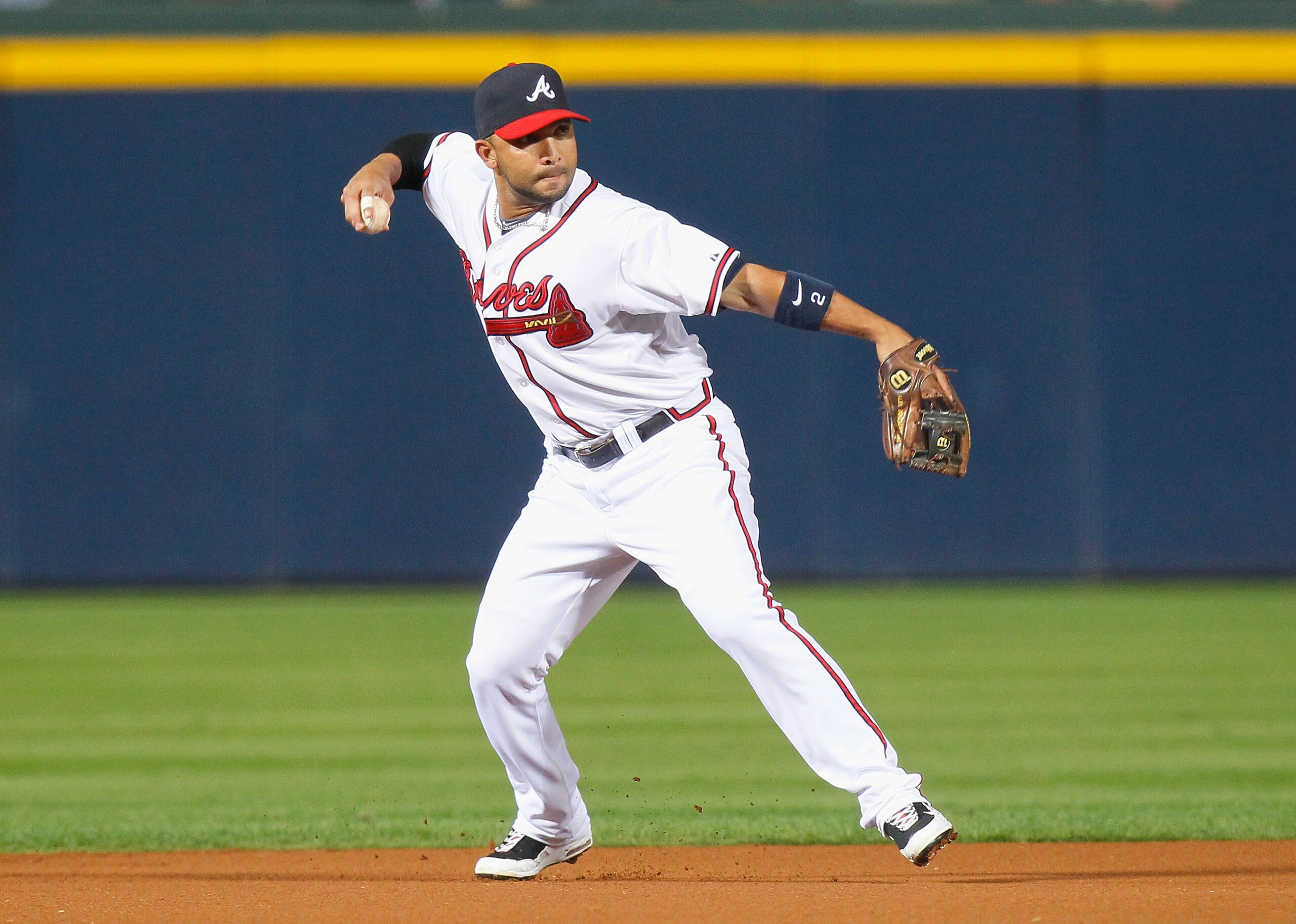 ATLANTA - OCTOBER 11: Alex Gonzalez #2 of the Atlanta Braves against the San Francisco Giants during Game Four of the NLDS of the 2010 MLB Playoffs at Turner Field on October 11, 2010 in Atlanta, Georgia. (Photo by Kevin C. Cox/Getty Images) ATLANTA - OCTOBER 11: Alex Gonzalez #2 of the Atlanta Braves against the San Francisco Giants during Game Four of the NLDS of the 2010 MLB Playoffs at Turner Field on October 11, 2010 in Atlanta, Georgia. (Photo by Kevin C. Cox/Getty Images)
