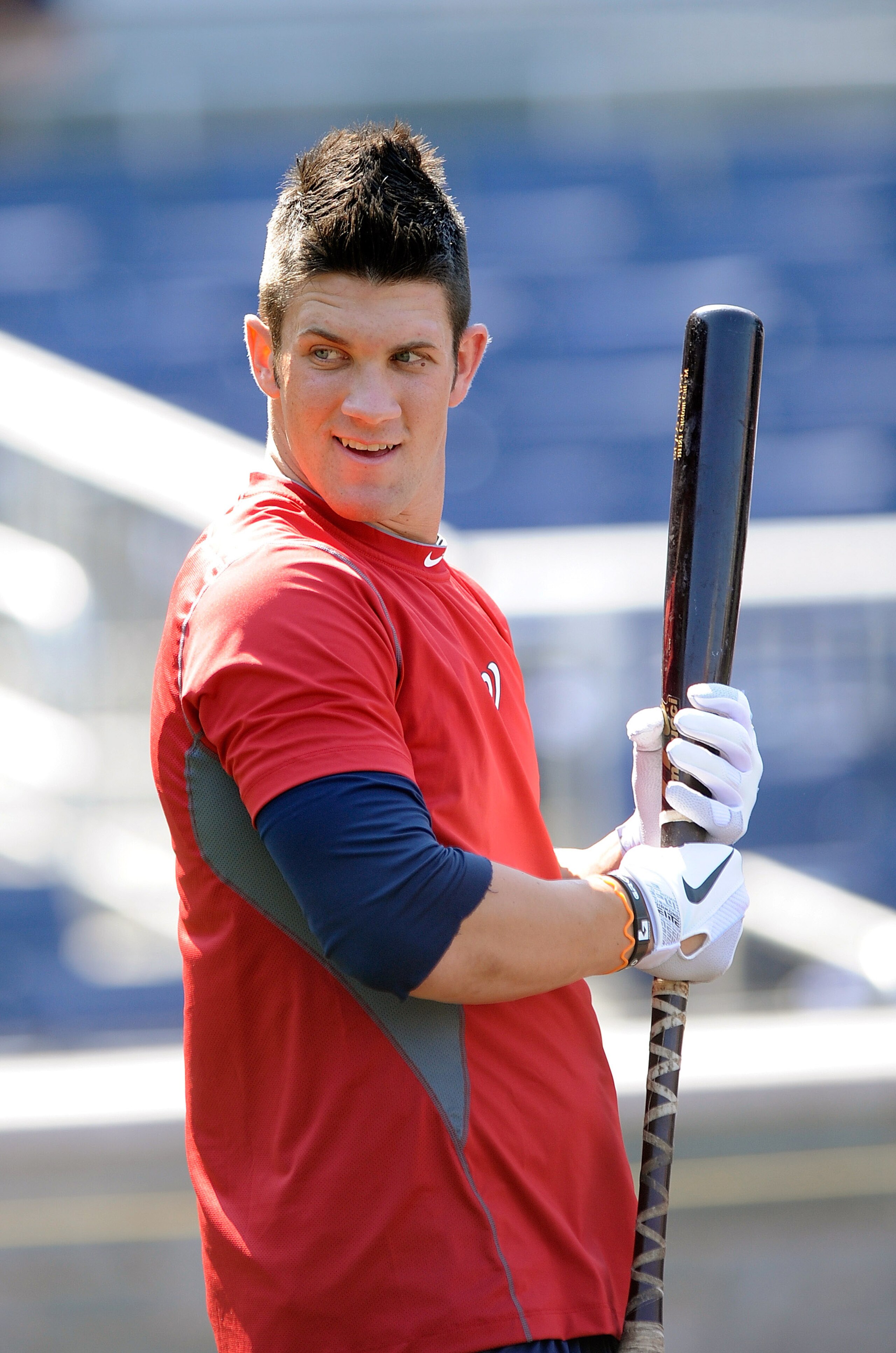 WASHINGTON - AUGUST 26: Bryce Harper of the Washington Nationals takes batting practice at Nationals Park on August 26, 2010 in Washington, DC. (Photo by Greg Fiume/Getty Images) WASHINGTON - AUGUST 26: Bryce Harper of the Washington Nationals takes batting practice at Nationals Park on August 26, 2010 in Washington, DC. (Photo by Greg Fiume/Getty Images)